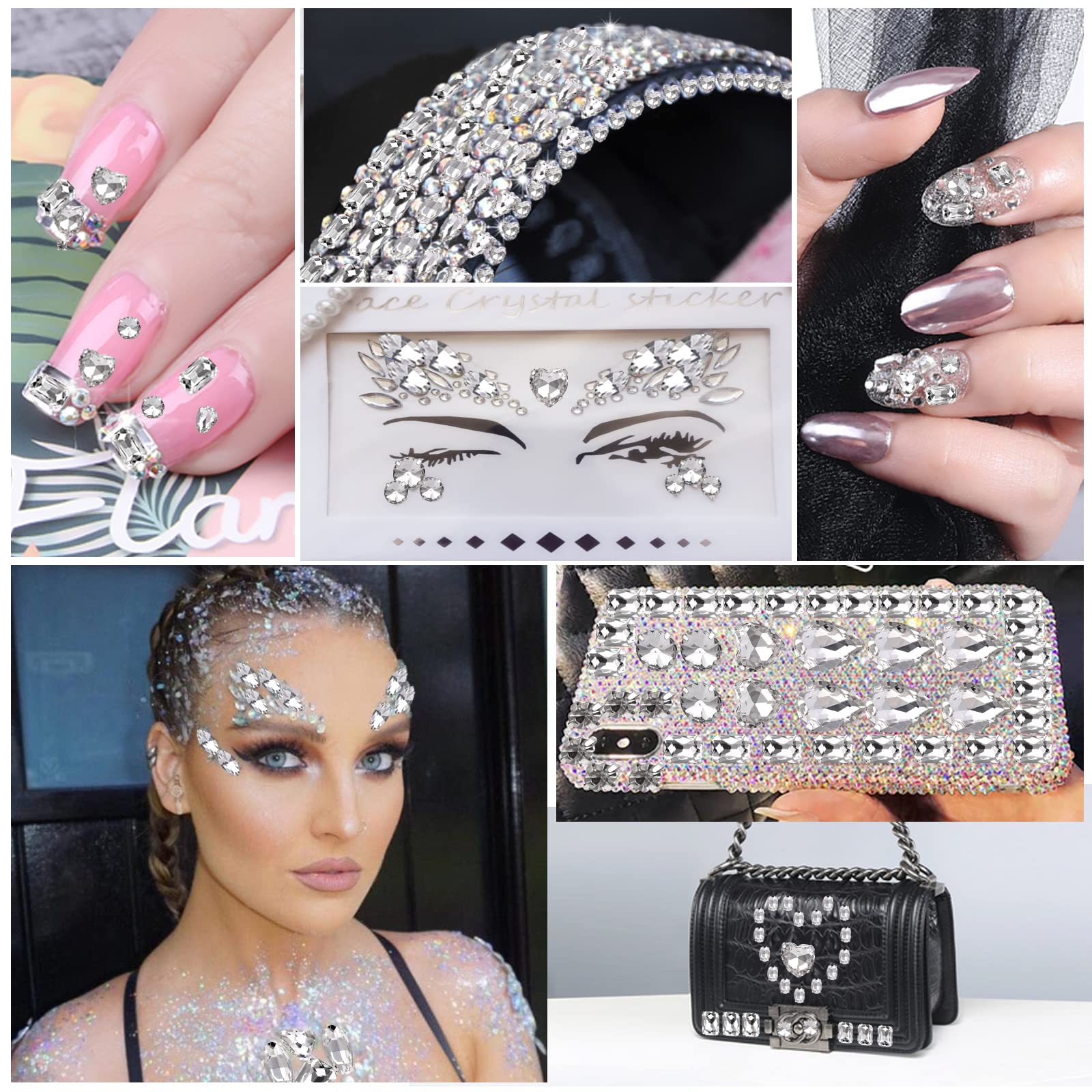 186 stuks strass-steentjes om op te naaien, strass-steentjes om op stoffen te naaien, strass-boord voor kleding, doe-het-zelf accessoires voor bruiloftsschoenen, accessoires met handgenaaide diamanten