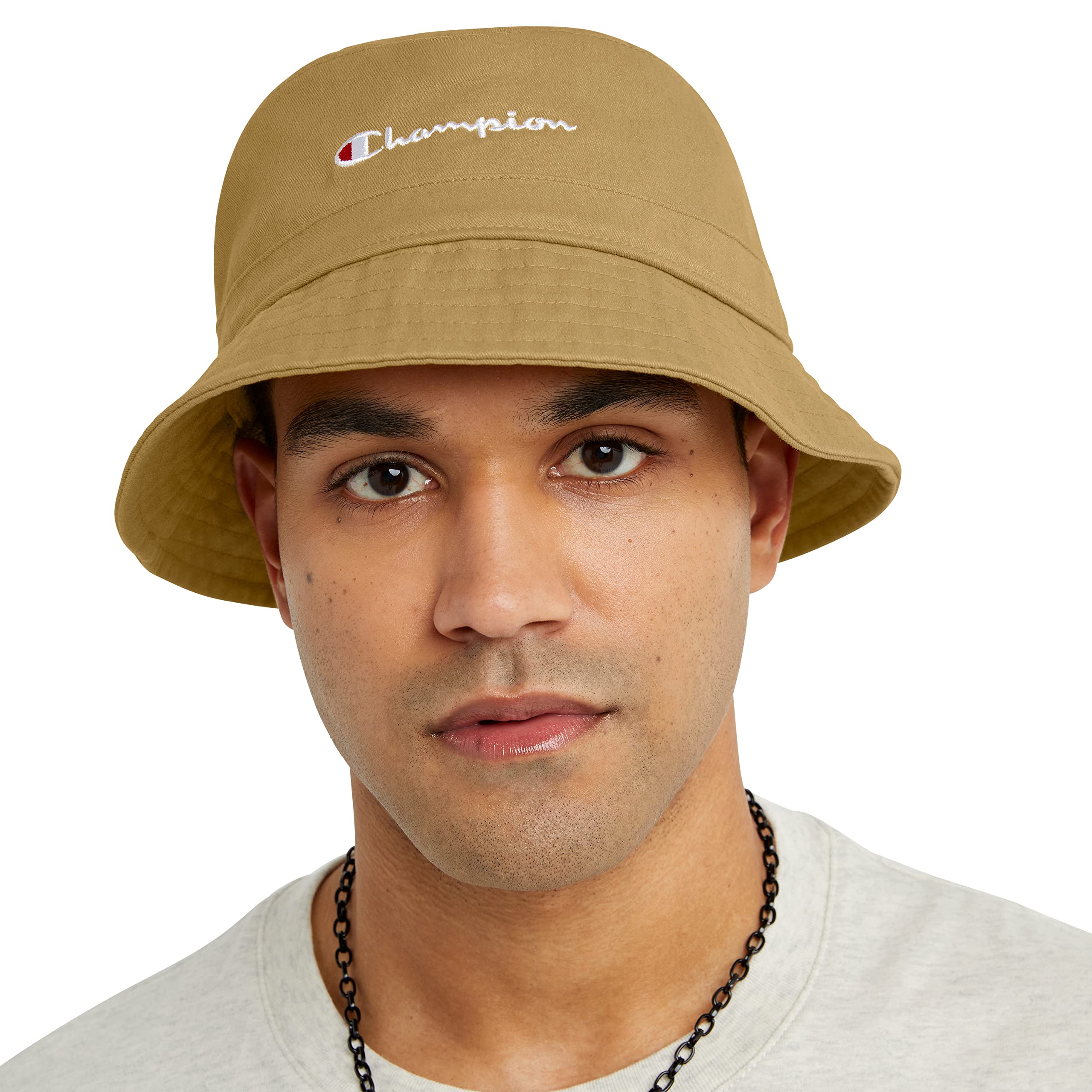 ChampionMen's Garment Washed Relaxed, Cotton, Unisex Fit Bucket Hat, Script