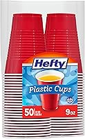 Vista 7 de Vasos de Plástico Desechables Hefty Party On, Rojos, 18 Onzas, 30