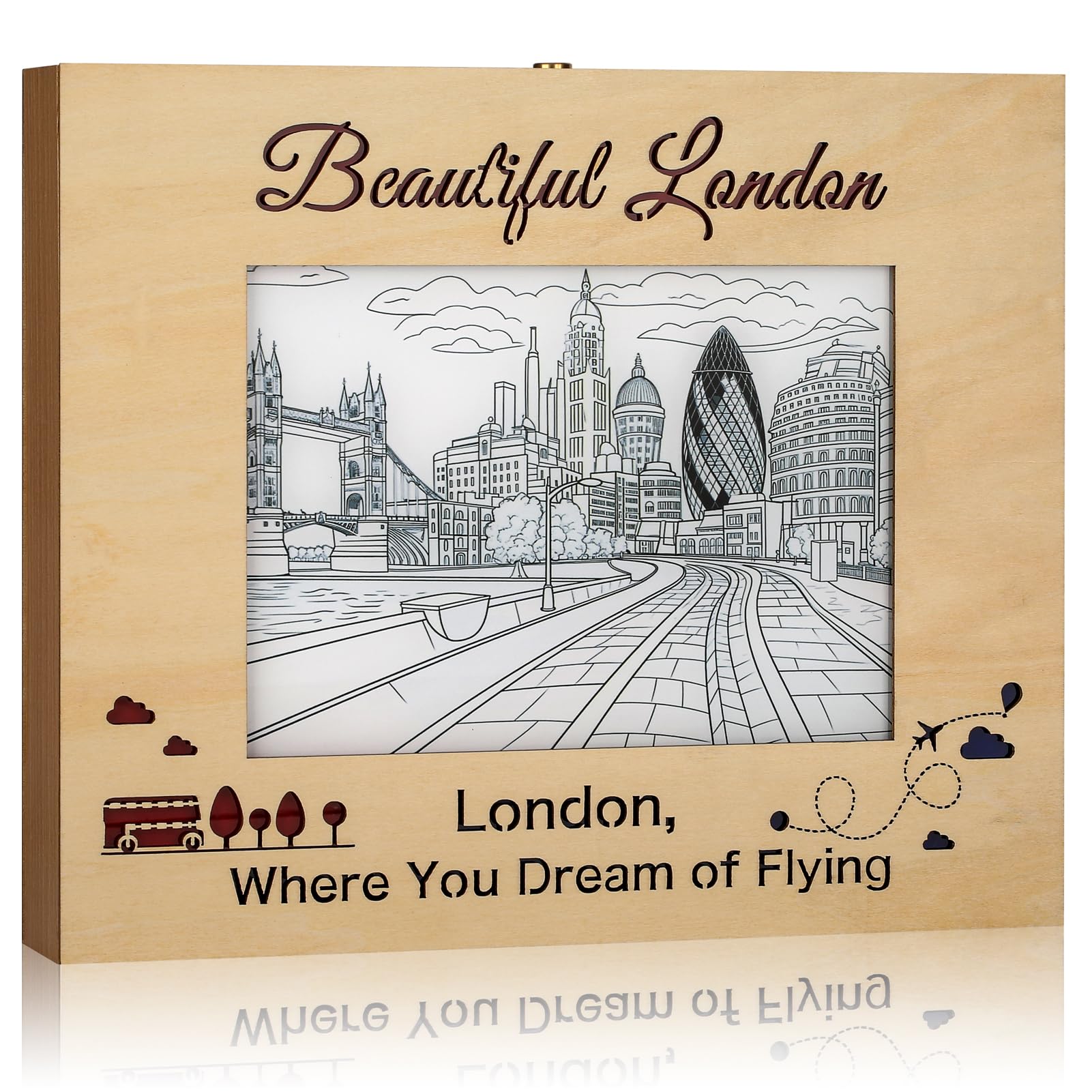 DRMFLELondon Lamp, UK Landmark Illuminated Decor, 3D Painting Night Light with 3 Brightness & Touch Control and USB Rechargeable Valentines Gift for Her Him Kids Women Men Birthday Souvenirs Gifts