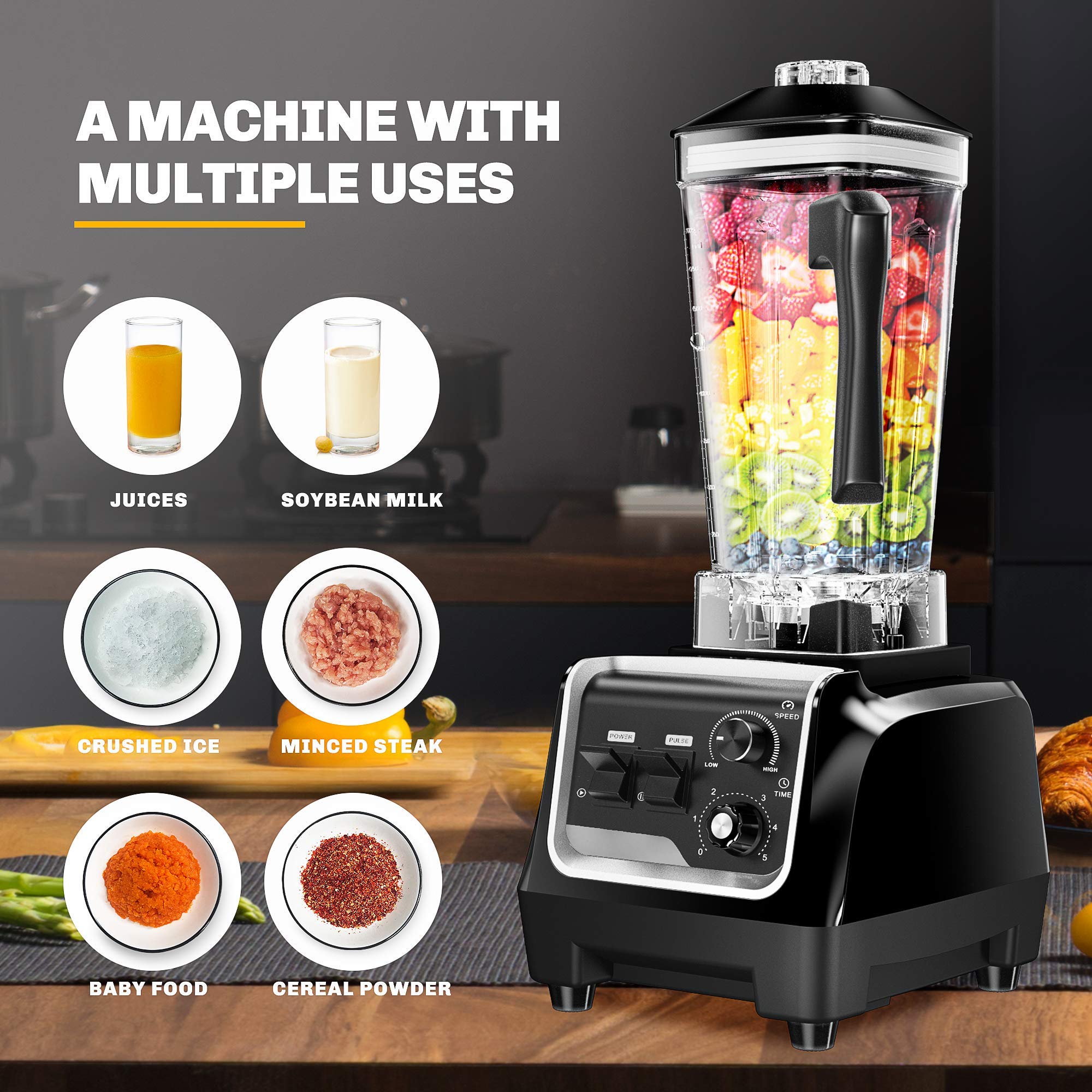 Amazon.com: CasaCosa 2200W Professional Blender for Kitchen