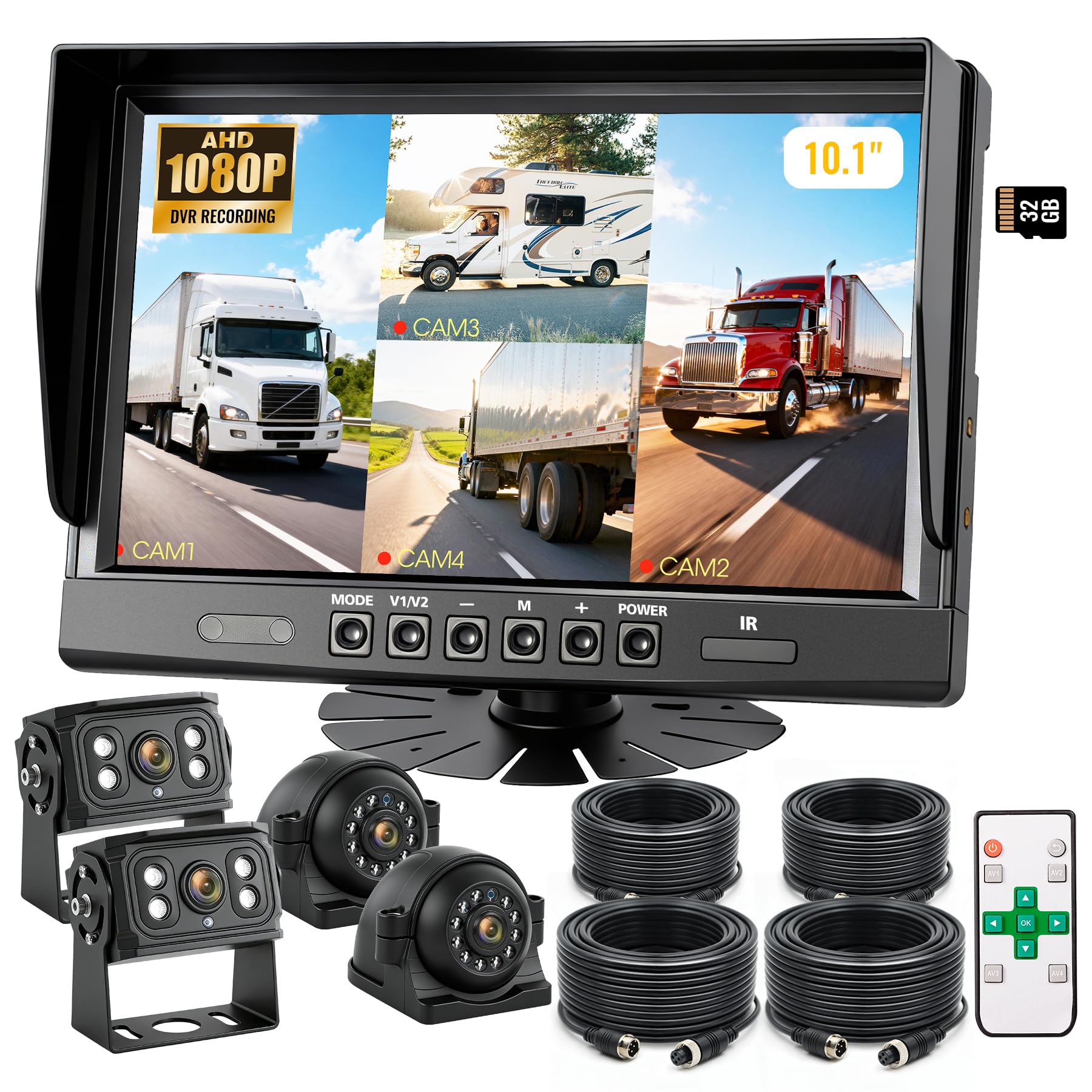 WOOCARTY Y4 Wired Backup Camera System