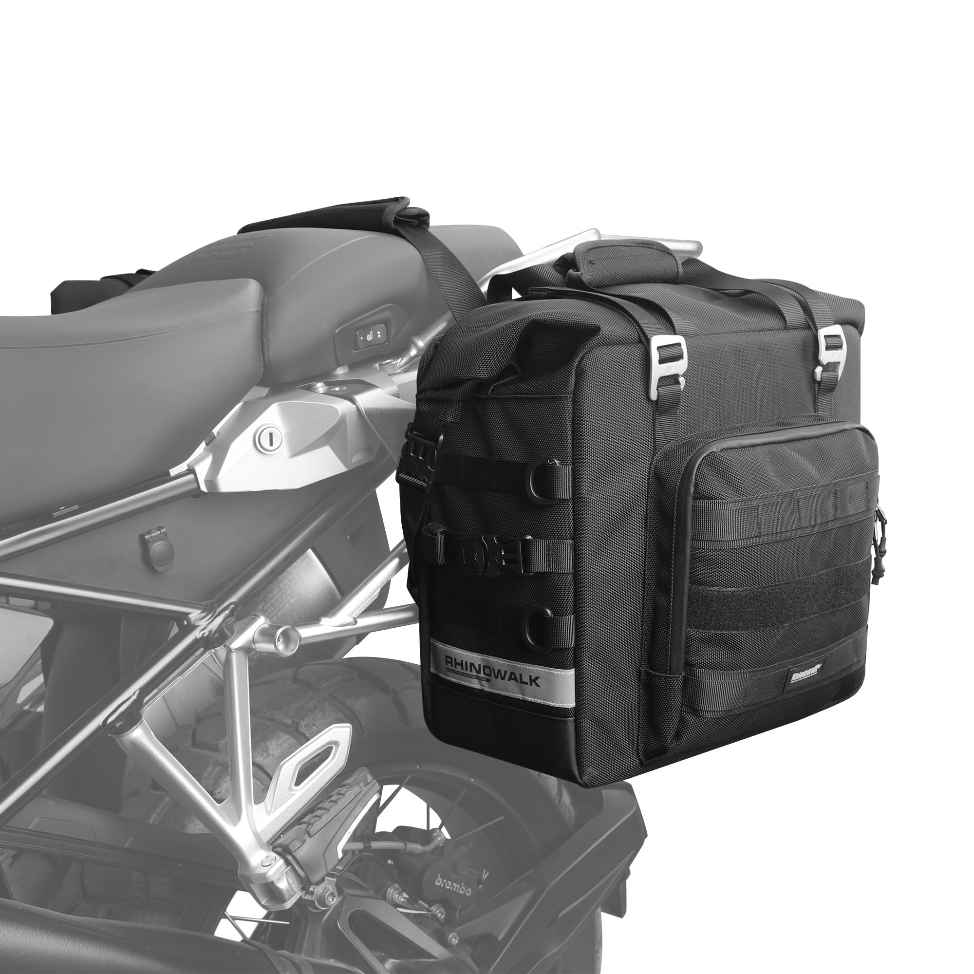 Rhinowalk waterproof expandable motorcycle side bag 25L (quick mount)