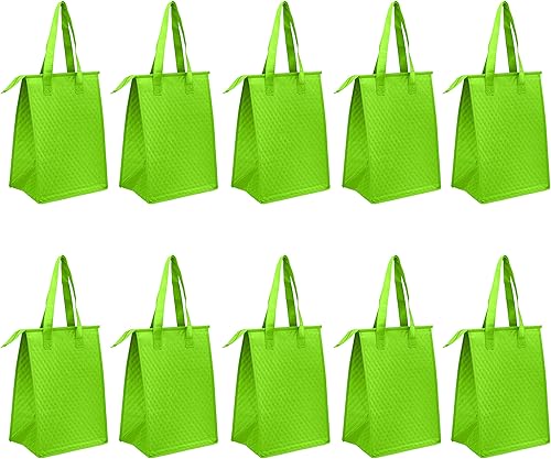 Discount Promos Juego de 10 bolsas de almuerzo aisladas con cremallera, paquete a granel, perfectas para el trabajo, escuela, viajes, eventos al