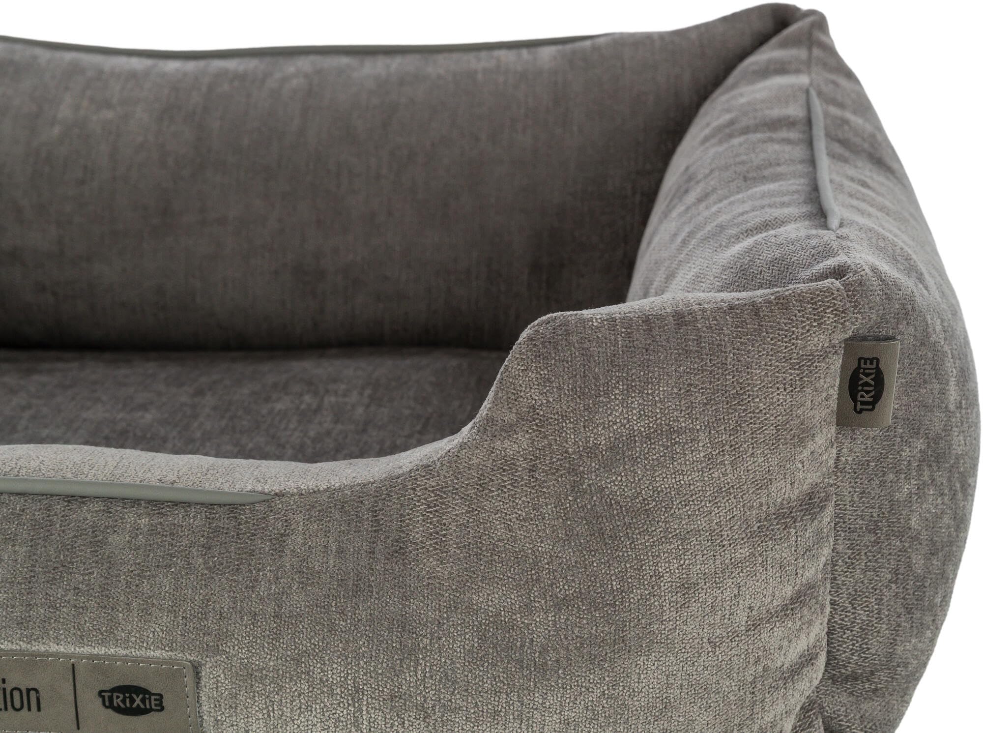 Trixie Vital Lennox 371302 - Cama para Perros (Chenilla, Rectangular, ortopédica, 100 x 70 cm, con Espuma viscoelástica para Efecto Memoria), Color Gris