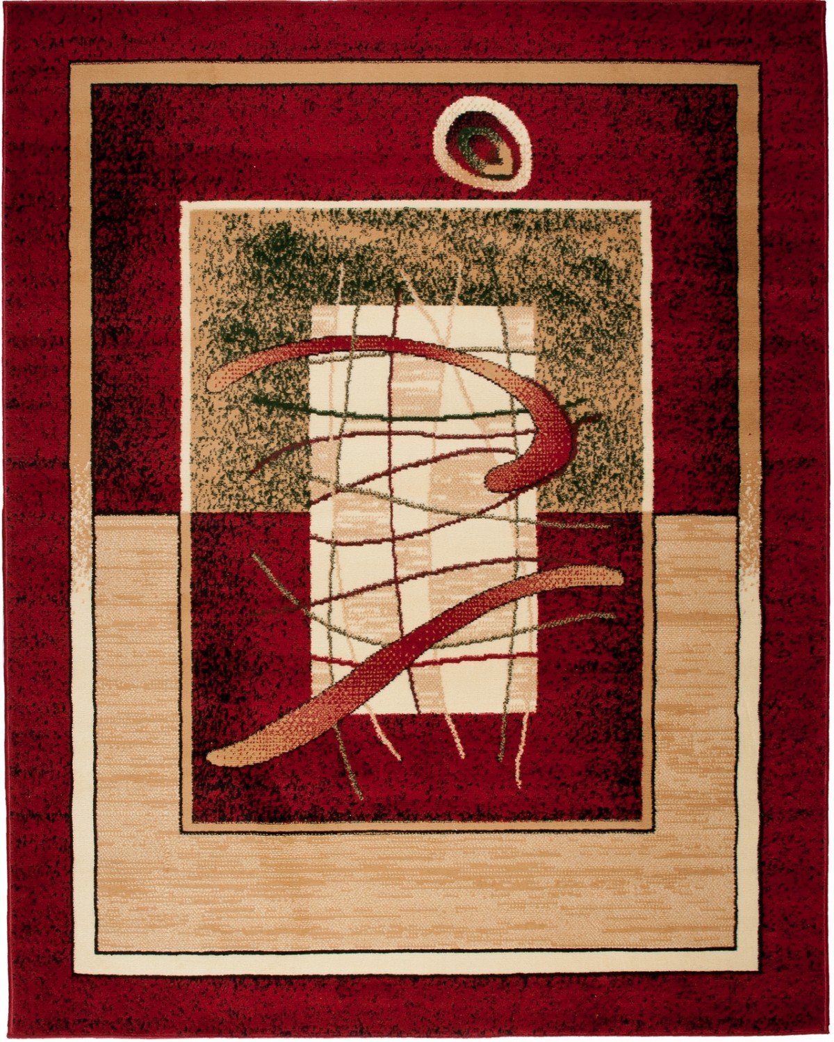 Carpeto Rugs Tappeto Salotto Classico Astratto Pelo Corto - Tappeti Camera da Letto - Tappeti Salotto Grandi Dimensioni - Tappeti Moderni Soggiorno - Rosso - 140 x 200 cm