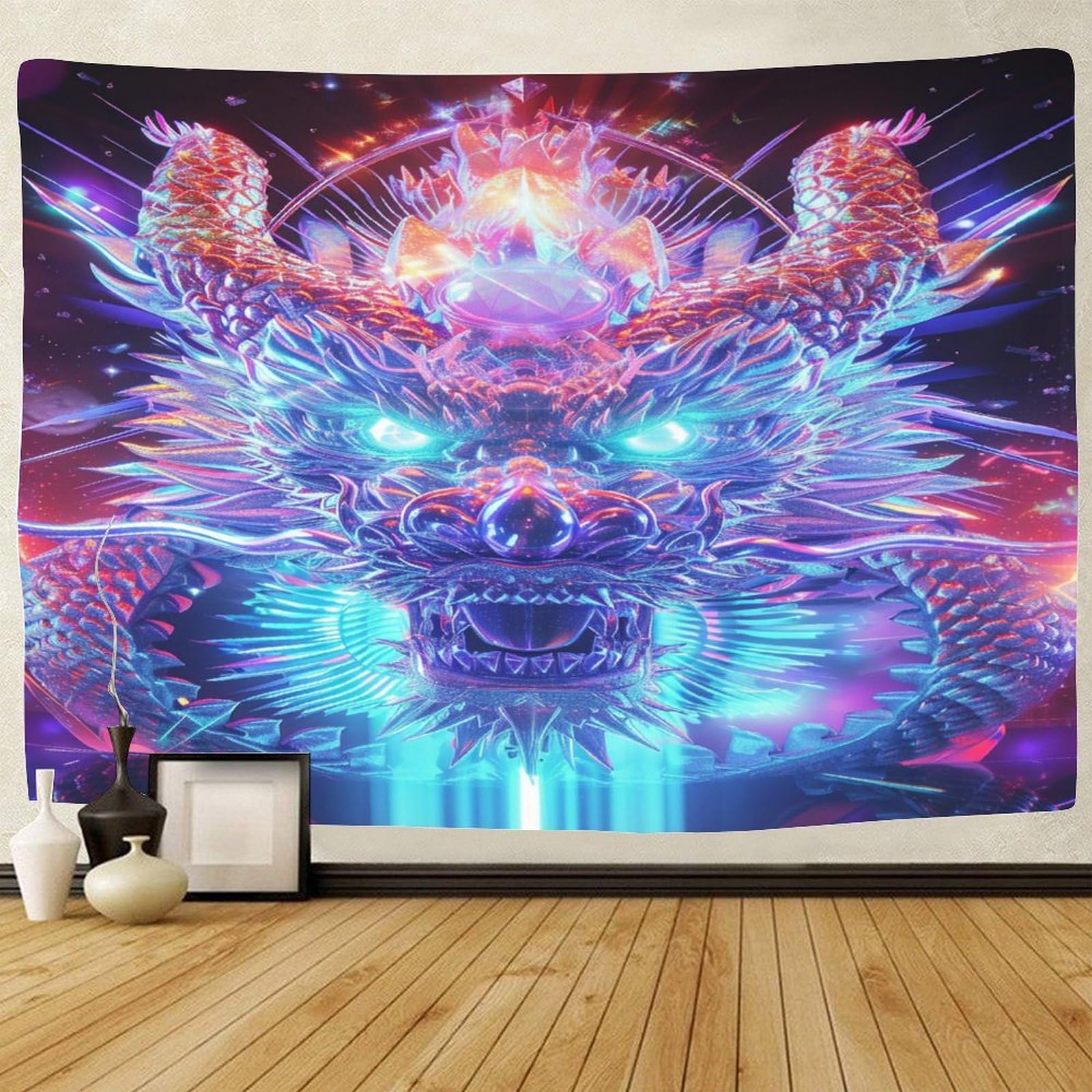TIICZAAKL Dragon Tapestry 3D Printed Animal Theme Tapestries Wall Hanging Poster Blanket Wall Art Decor for Decorations Living Room Bedroom Dorm Apartment 100cmx150cm