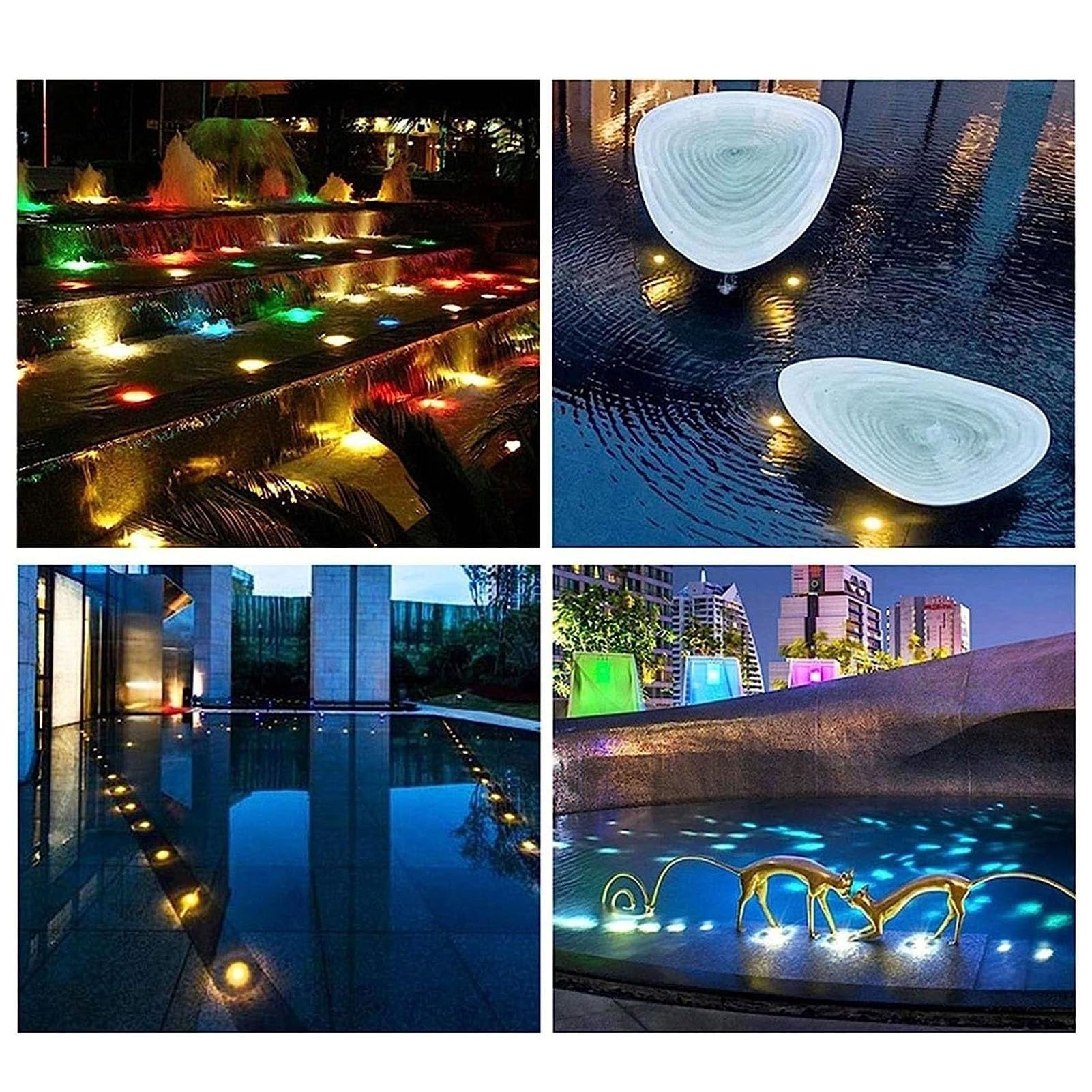 Luces De Paisaje Submarino - Foco LED Piscina, Foco Sumergible IP68, Foco Sumergible LED Con Cambio De Color RGB, Para Jardín, Focos De Piscina, con Mando A Distancia ( Color : 12V , Size : 36w )