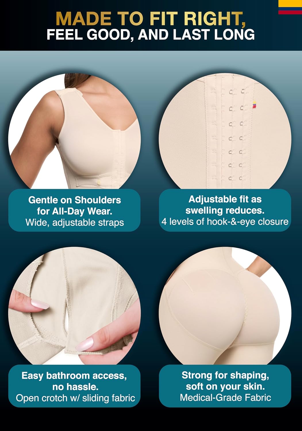 Sonryse Fajas Colombianas Post Surgery Compression Garment Stage 2 Faja Lipo BBL - Image 3
