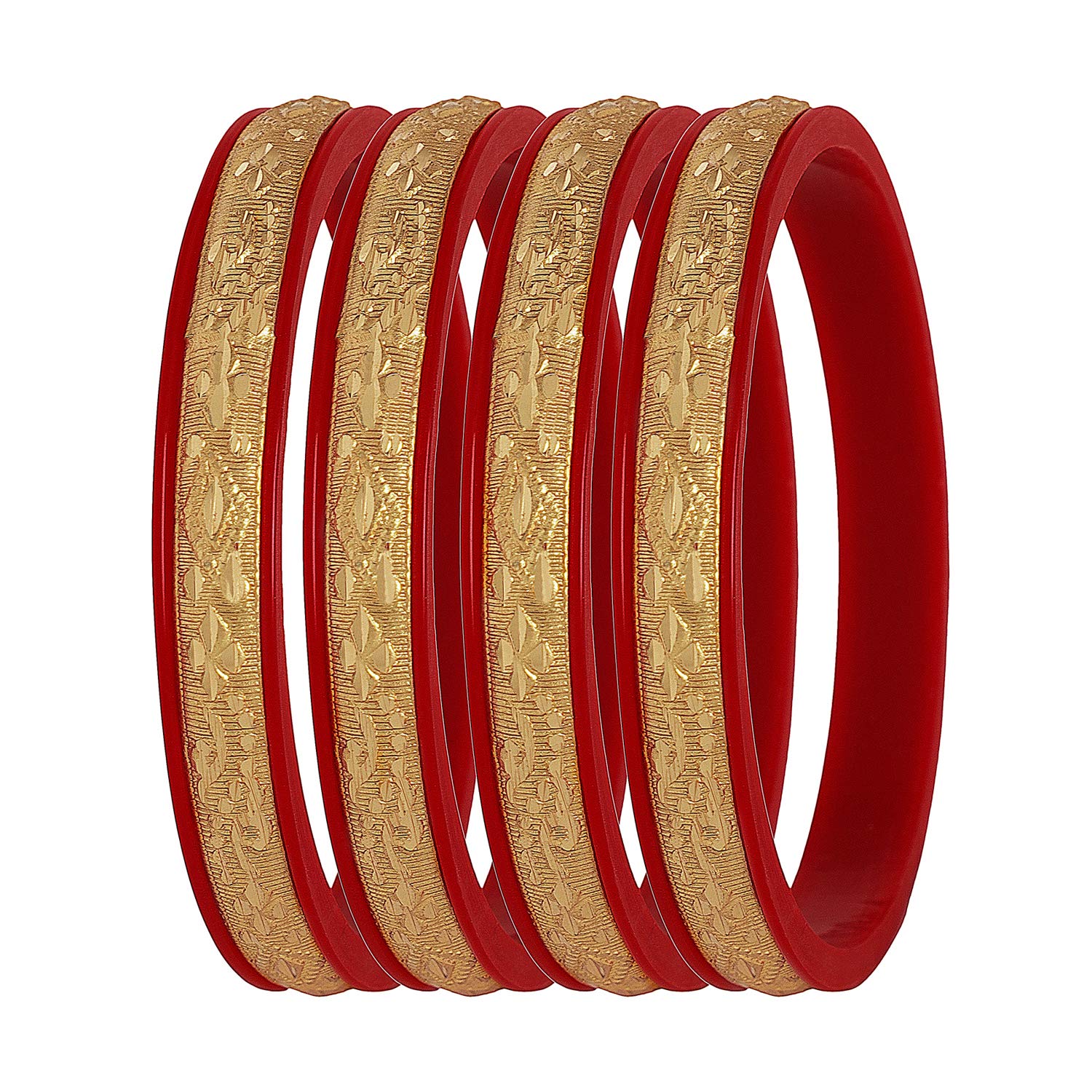 Shining Diva Fashion Set of 4 Latest Traditional Design One Gram Gold Plated Bracelet Bangle for Women and Girls (Design1) (11711b_2.6) (B08K989QXH) Amazon Price History, Amazon Price Tracker
