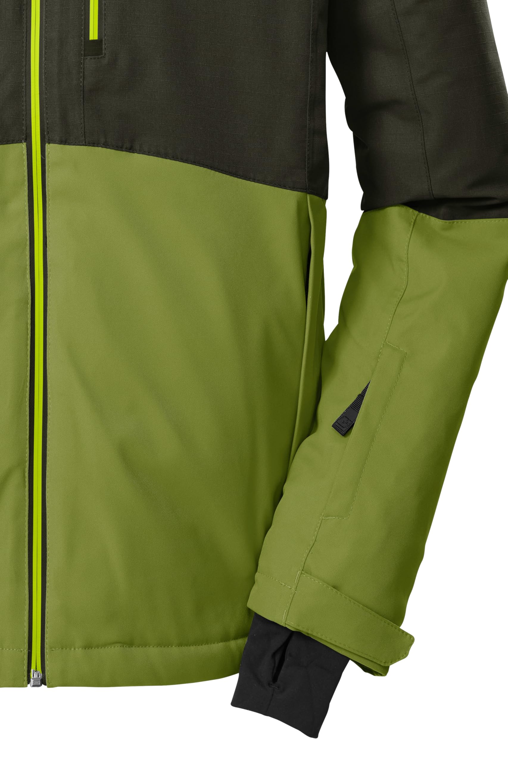 killtec Herren Skijacke/Funktionsjacke mit Kapuze und Schneefang KSW 53 MN SKI JCKT, dunkeloliv, L, 43433-000