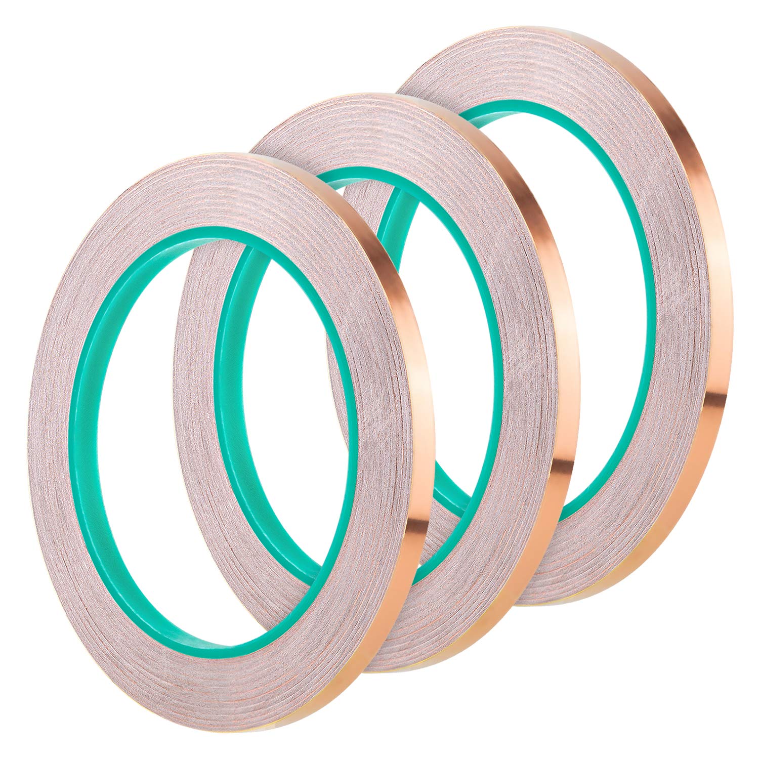 AIEX 3 Pack 1/4 Inch Copper Foil Tape DoubleSided Conductive Adhesive