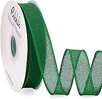 Vista 14 de Ribbli - Cinta de arpillera blanca con alambre, 1 pulgada x 20 yardas continuas, cinta blanca con alambre para coronas, arcos grandes, decoración