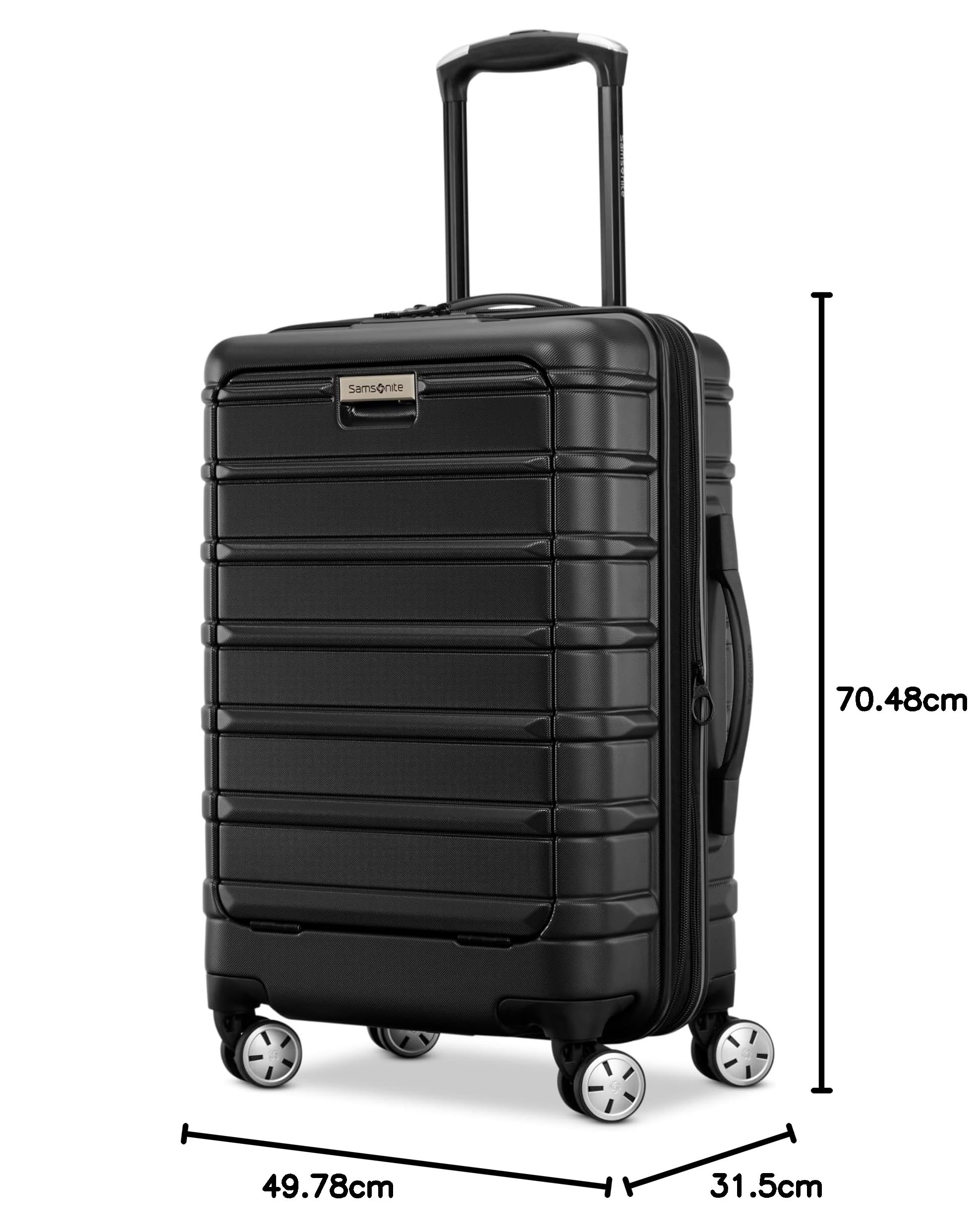 Samsonite Omni 2 Hardside rozszerzalny bagaż z kołowrotkami spinningowymi, Północny Czarny, 3-Piece Set (CO/MED/LG), Omni 2 Hardside rozszerzalny bagaż z kołami obrotowymi