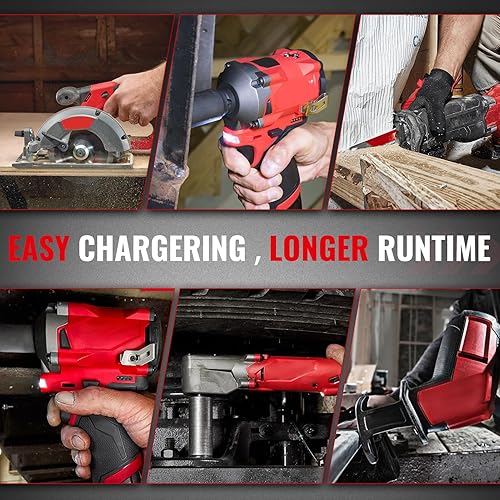 Miniatura 7 de Paquete de 2 piezas de repuesto de iones de litio de 12 V 7.0 Ah 48-11-2460 para batería de 12 V Milwaukee 48-11-2410 48-11-2420 48-11-2411