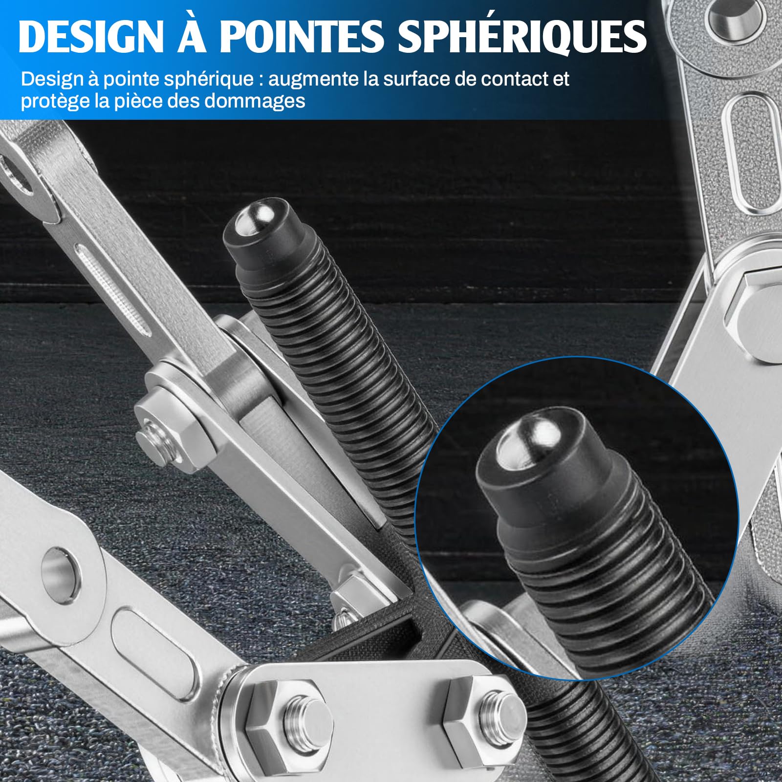 XIIW Extracteur de Roulements à 2/3 Mâchoires Int./Ext. 12" (50-300mm) | Arrache Roulement, Jeu d'Extracteurs Parallèle Griffes Réglable, Outil d'extraction pour Roue Engrenage Volant Moteur Rotor