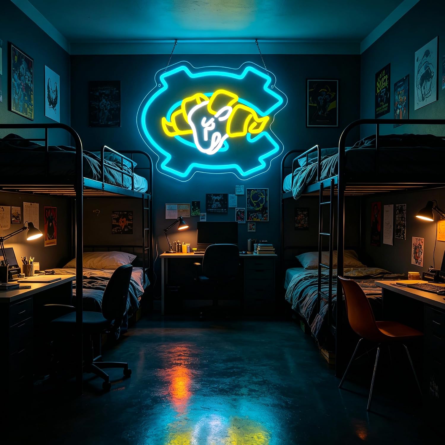 University Neon Sign for Wall Decor University Team Neon Light for Man Cave Dimmable College Football LED Sign for Dorm Bedroom Garage Bar Club Party Birthday Gifts Size13.7 * 11.8In(TWP049)