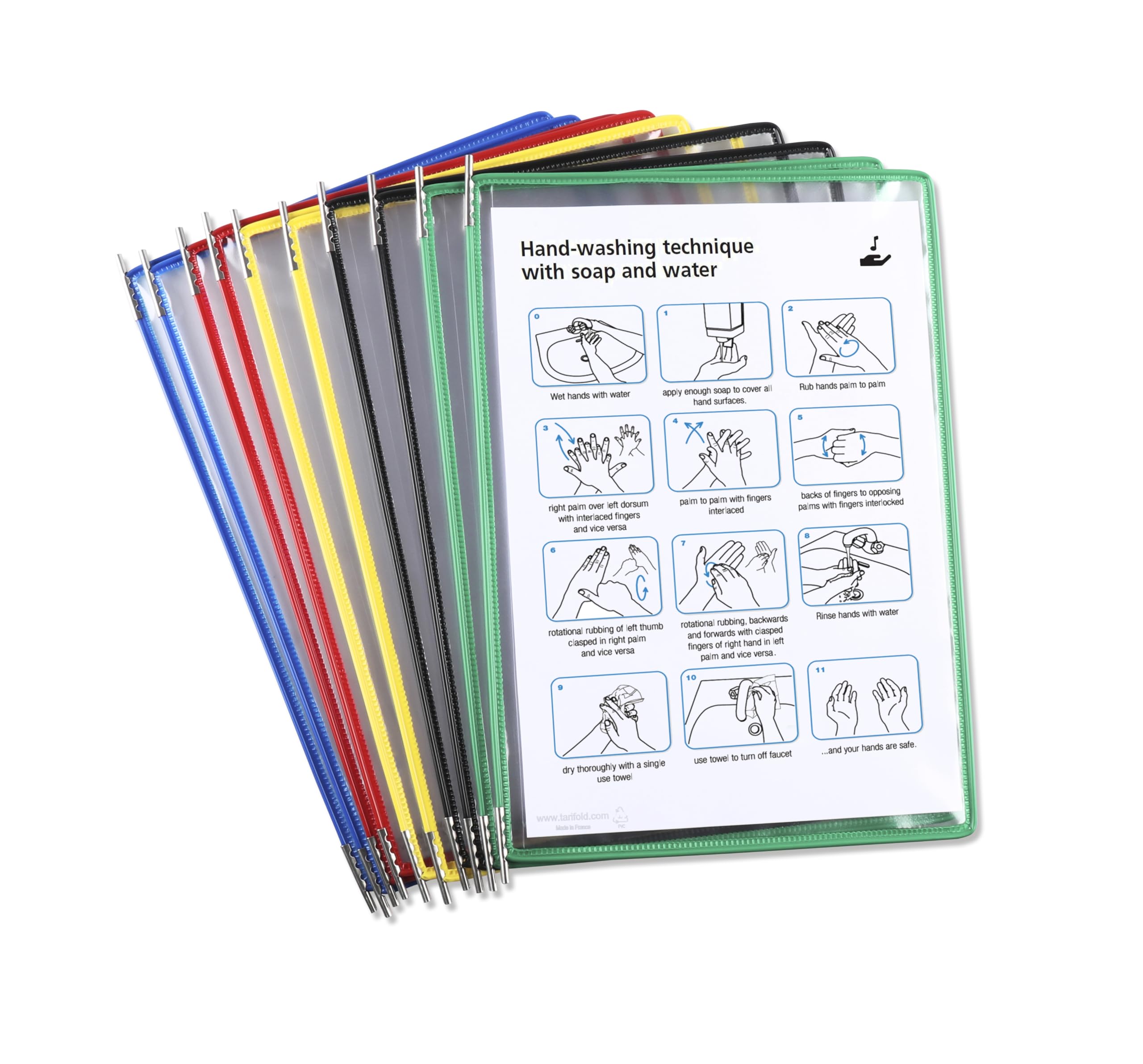 Djois, 114509 – Poches à Pivots Antimicrobiennes A4, 10 pcs, Assorties