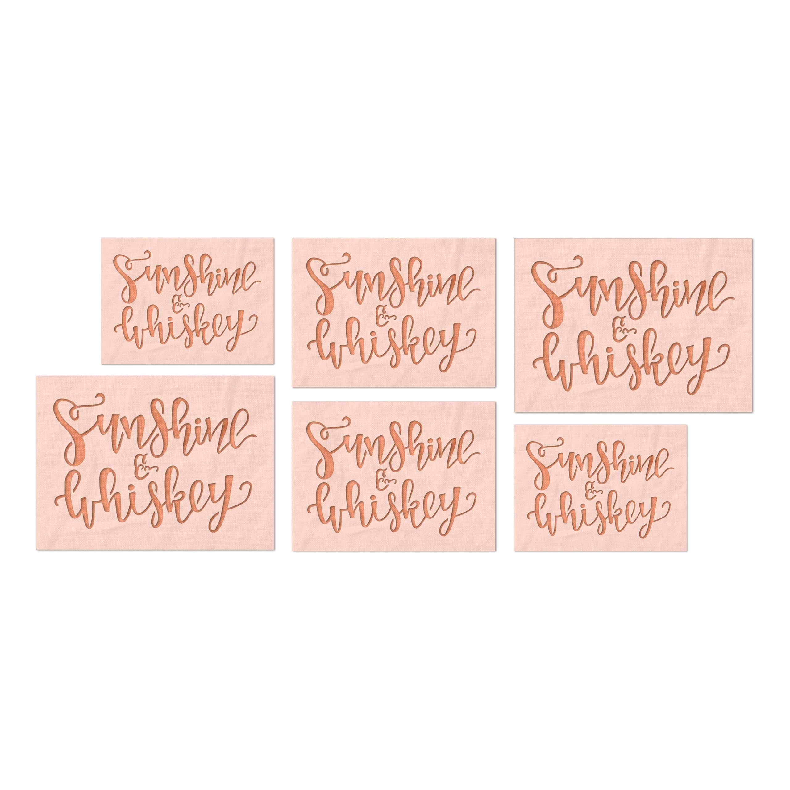 Stencil Stop Sunshine and Whisky Stencil - Wielokrotnego użytku do projektów DIY, malowania, rysowania, majsterkowania - 14 Mylar Plastic (2", 3" i 4", 2 każdy)