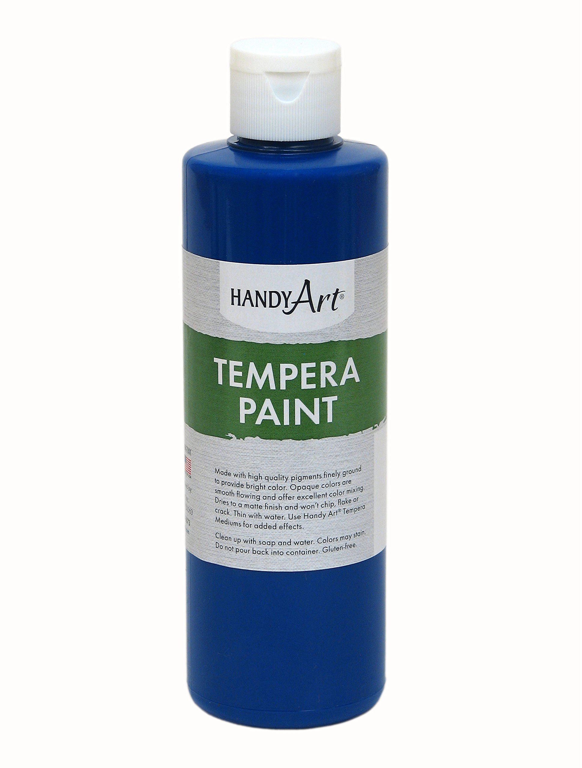 Handy Art Premium Tempera Paint, Blue, 16 oz Pint Bottle — view 3