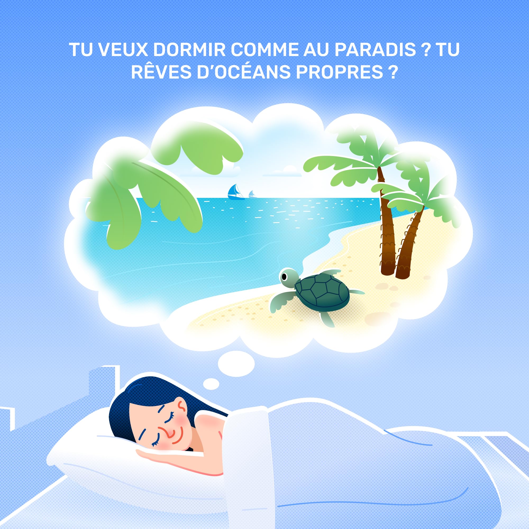 Dailydream Surmatelas 160 x 200 cm, Mémoire de Forme, 5 cm épaisseur, «Edition Clean Ocean, Model M », pour Matelas, canapé ou lit de Camp, sur-Matelas pour Adulte, Memory Foam Mattress Topper