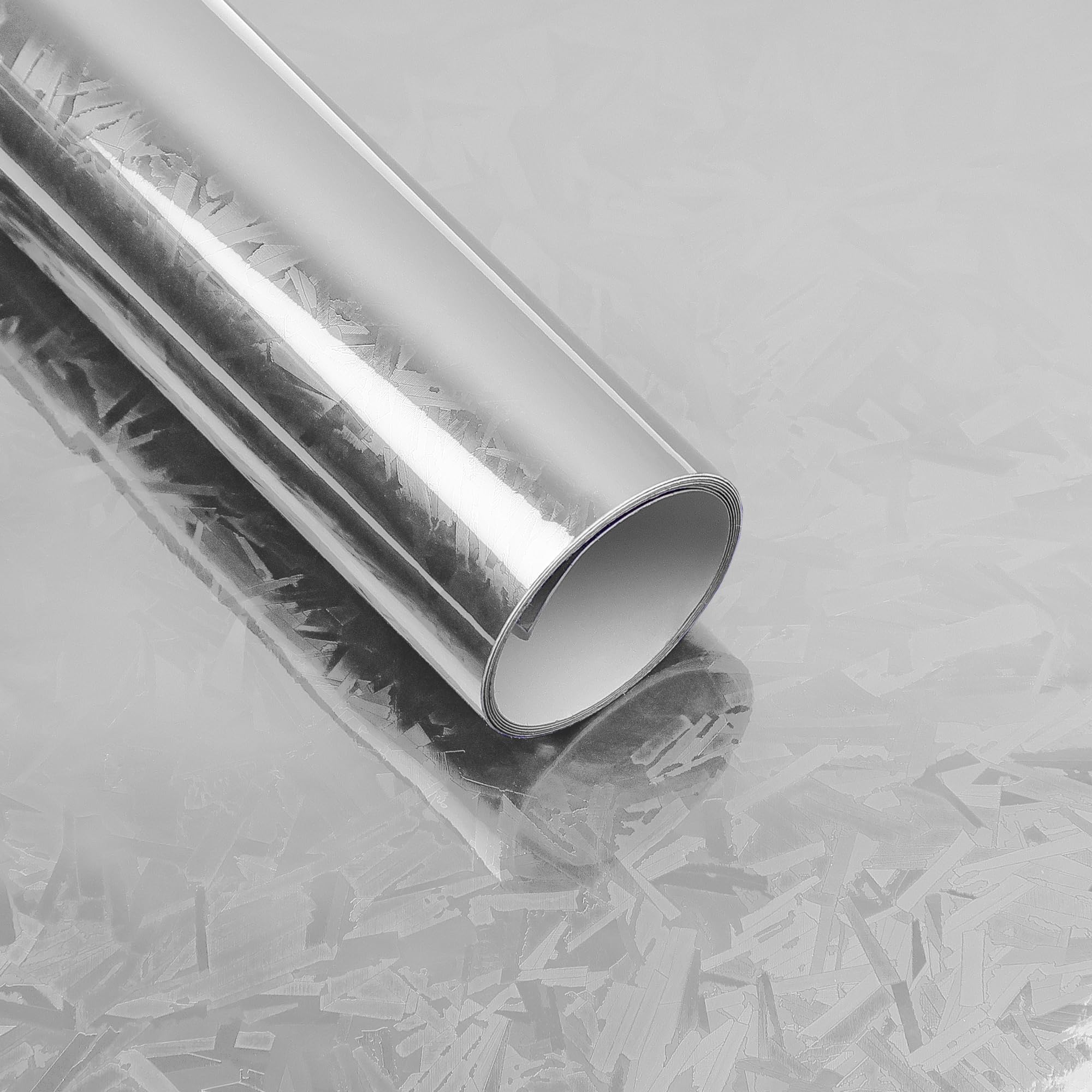 Lypumso Eletroplated Forged Carbon Fiber Vinyl Wrap, Gloss Silver Plating Chrome Mirror Car Wrap Vinyl DIY Auto Sticker Decal Film Sheet with Bubble Free Air Release 1ft x 20ft