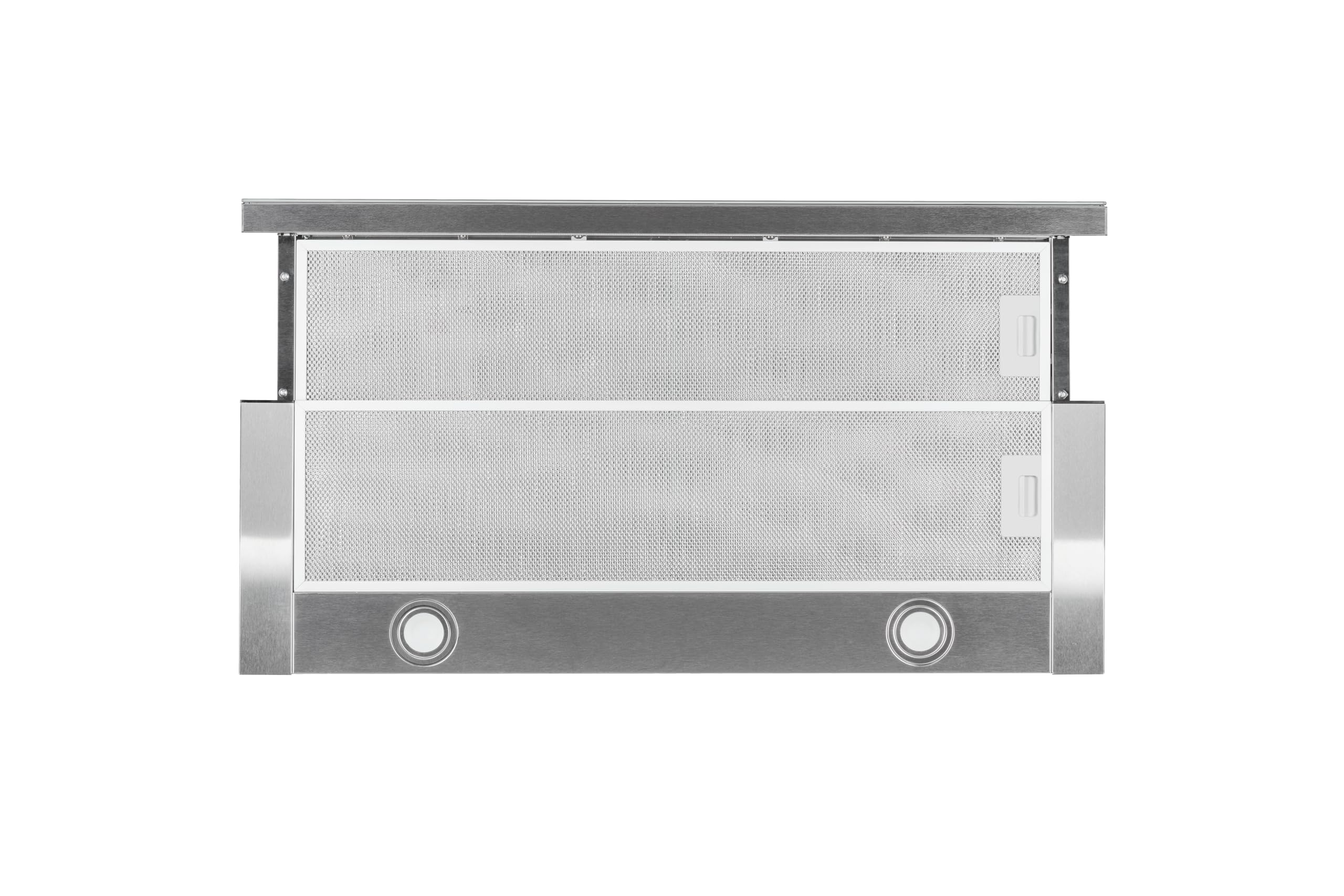Corberó ANETO960X Cappa Telescopica Inox&Nero, 90 cm, Portata 600 m3/h, Potenza 165 W, 3 velocità, Filtro alluminio 3 strati, Filtro Carbon, Efficienza Energetica A