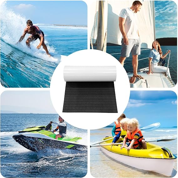 Surfboard Traction Pad | Anti-Slip Surfboard Grip Pad | Non Slip Boat Deck Matting | Boat Flooring EVA Foam Decking | Trimmable Deck For Surfboards, Standup Paddle Boards 120x30cm