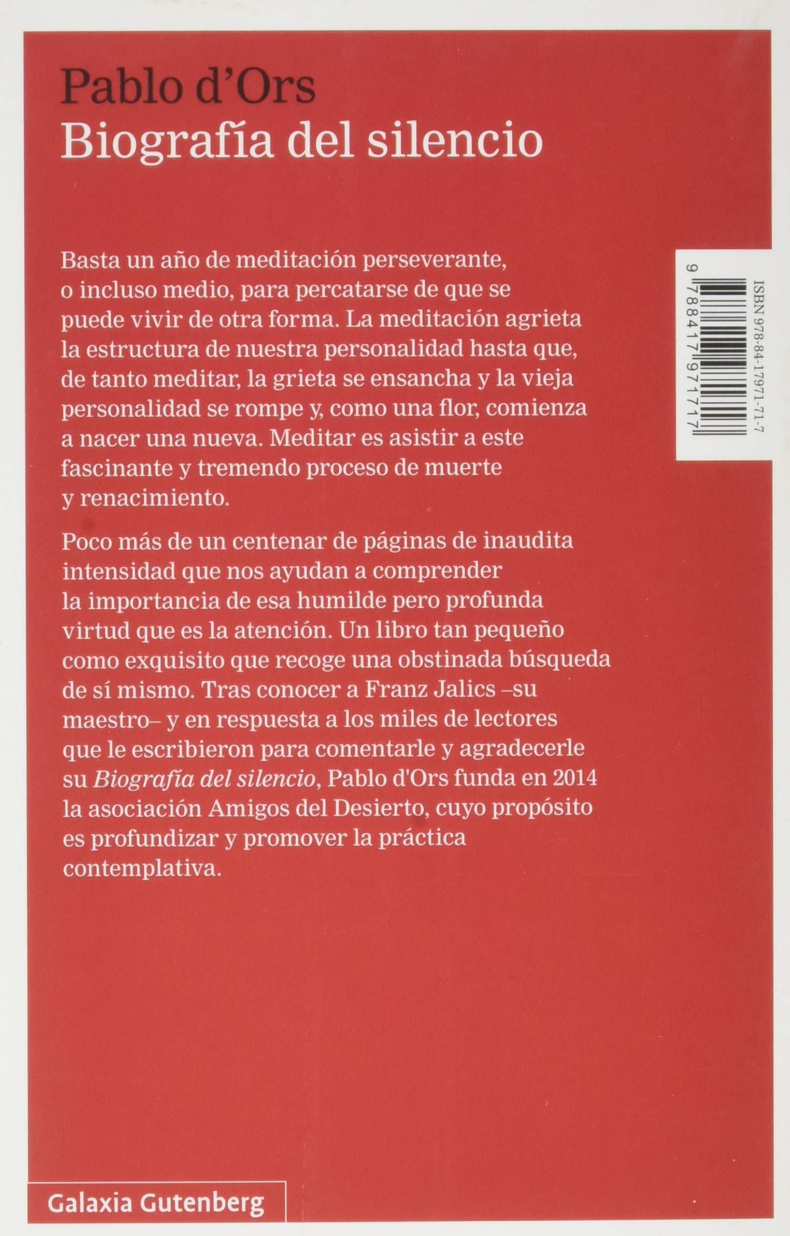 Biografia del Silencio: Breve ensayo sobre la meditación