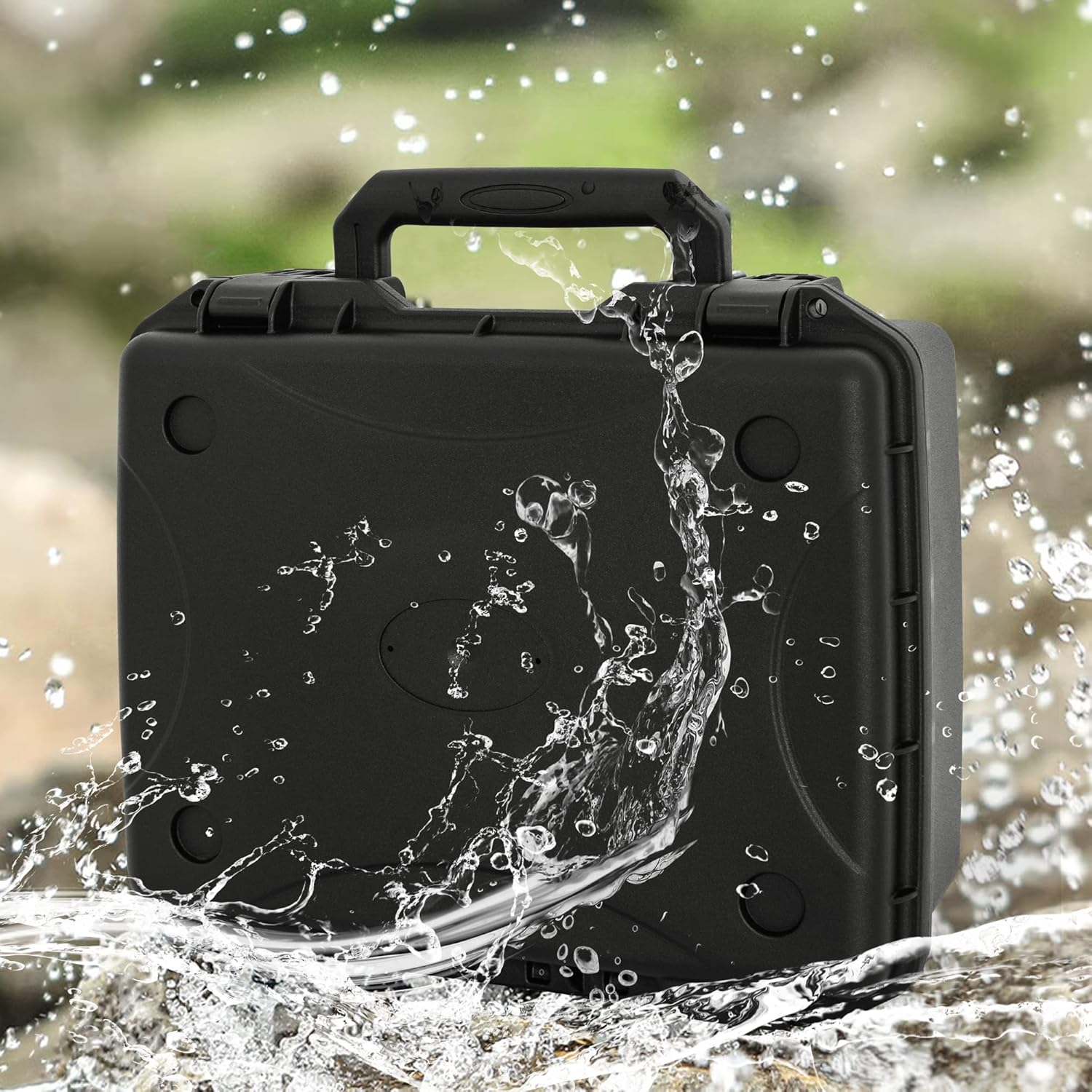 Hard Case with IP67 Waterproof Shockproof Tool Box for Microphone, Drones, Camera, Equipments, Portable Storage Case, 12.2 x 9.8 x 5.5 Inch - Image 4