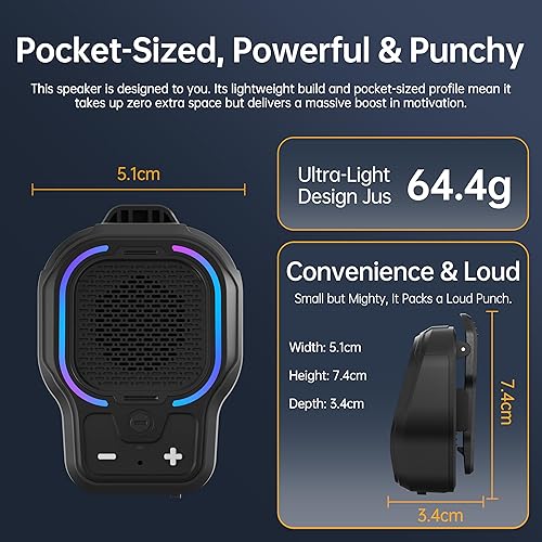 Miniatura 7 de Altavoz Bluetooth portátil, sonido potente y graves profundos