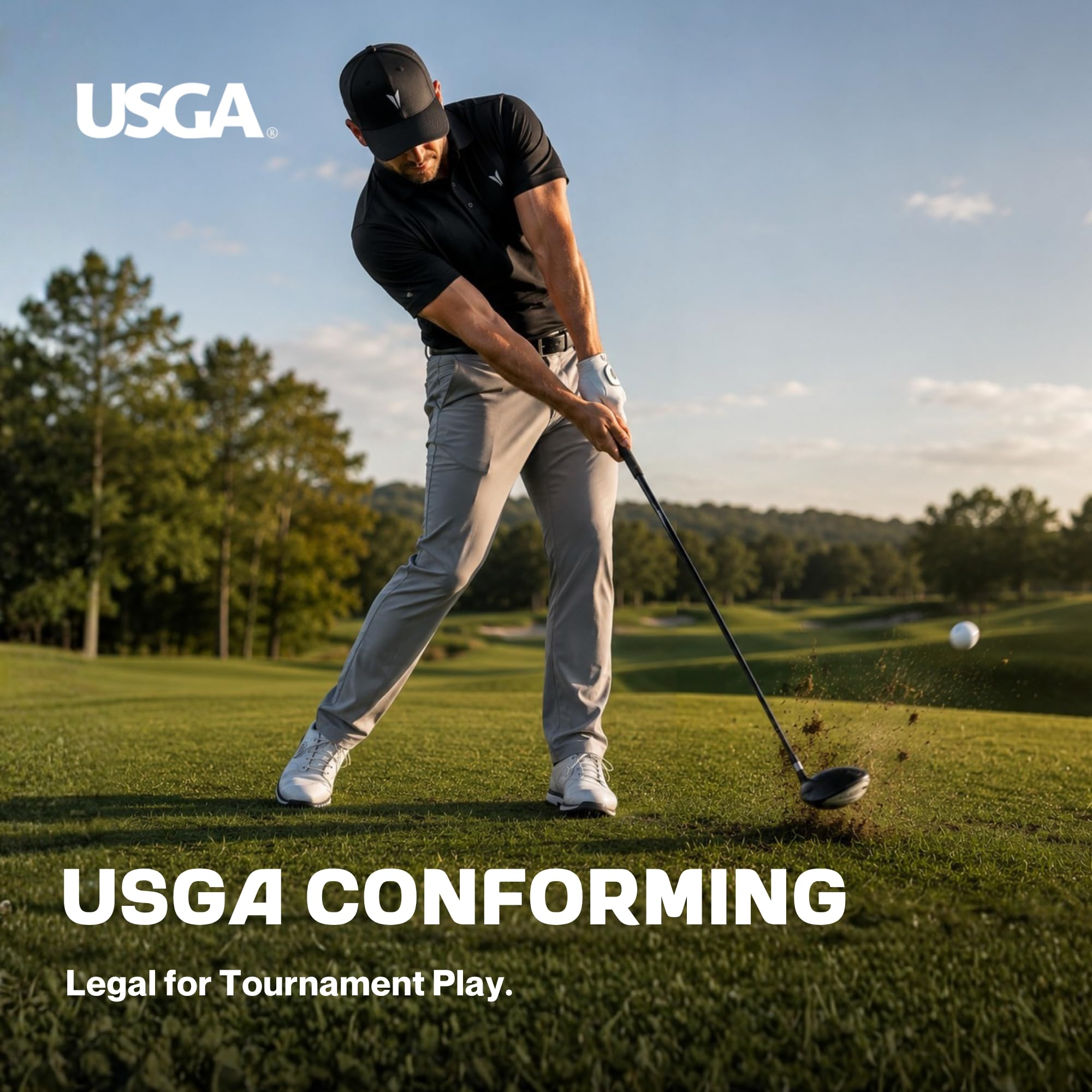 Speed System Golf Hybrid-Golfschläger aus Edelstahl – leichter Graphitschaft, hohe Launch, USGA-genehmigt, rechte Hand, Herren-Schläger und Schlägerhaube, schwarz