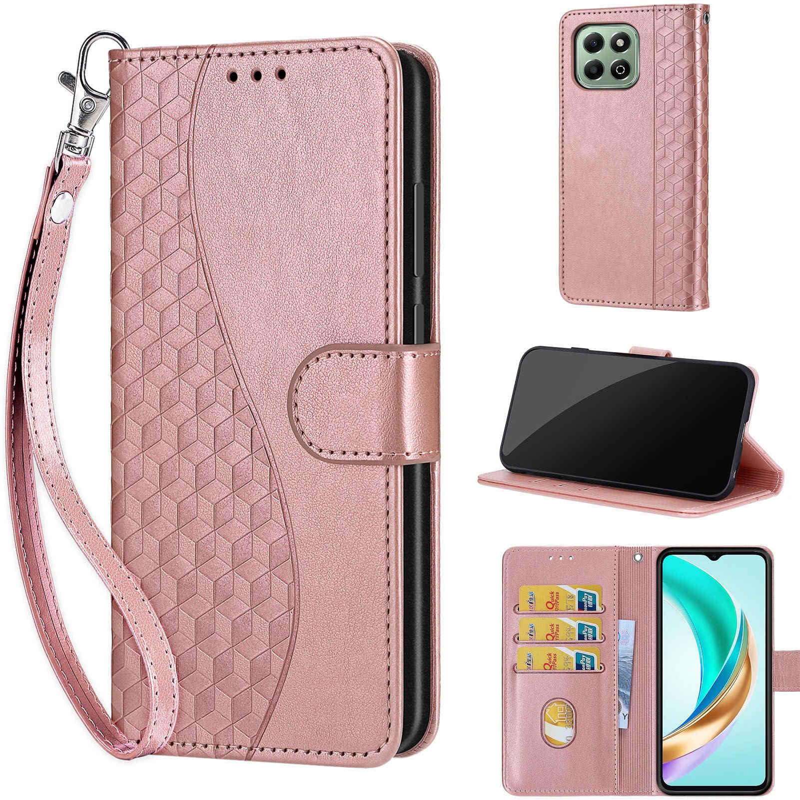 Cover Portafoglio Per Honor X6b 4G - Pelle PU Premium Con Slot Per Carte, Supporto E Chiusura Magnetica - Colore Blu - Antiurto