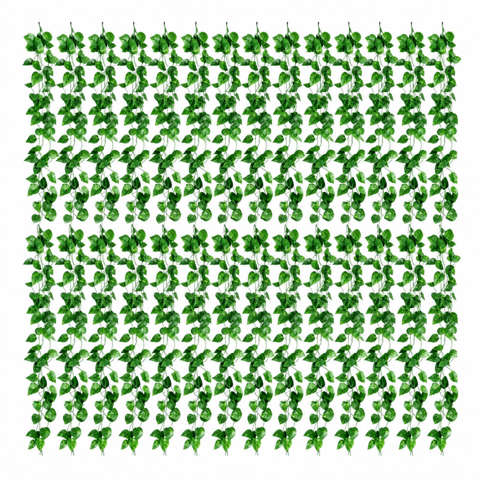 24 Pack 178ft Artificial Ivy Garland with 30 Cable Ties, 52.8m Total Fake Vines Hanging Greenery Silk Scindapsus Leaves for Garden Wall Bedroom Aesthetic Wedding Party Home Decoration