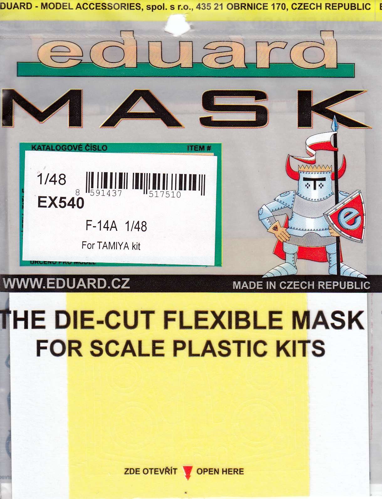 EDUEX540 1:48 Eduard Mask - F-14A Tomcat (for use with the Tamiya Model kit) [Model KIT Accessory]