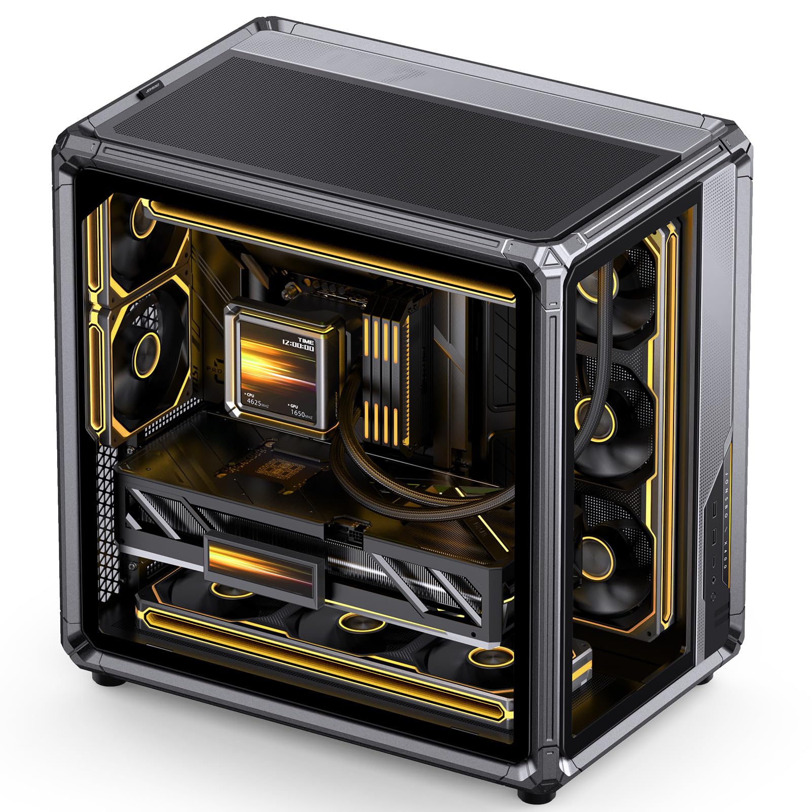Amazon.co.jp: JONSBO X400 グレー ATX PCケース、背面接続