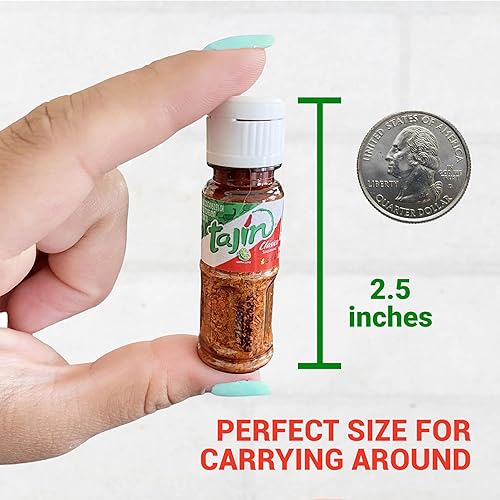Miniatura 2 de 10 mini condimentos clásicos Tajin compactos de 2.5 pulgadas con soporte para llavero de pimiento rojo y 12 x 0.1 fl oz de salsa picante Tabasco, 1