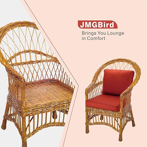 Miniatura 4 de Cojín para silla de exterior, juego de cojines de asiento profundo para exteriores de 19 x 19 pulgadas, cojines de asiento para muebles de exterior