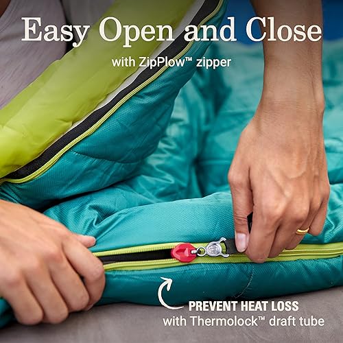 Miniatura 6 de Coleman Big Bay - Saco de dormir para adultos con reposacabezas, ventilación para pies, bolsa de almacenamiento y tamaños grandes y altos