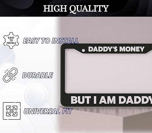 Miniatura 3 de Marco de matrícula de automóvil personalizado para estándar de EE. UU., marco de acero para parte delantera y trasera, marco de placa de matrícula