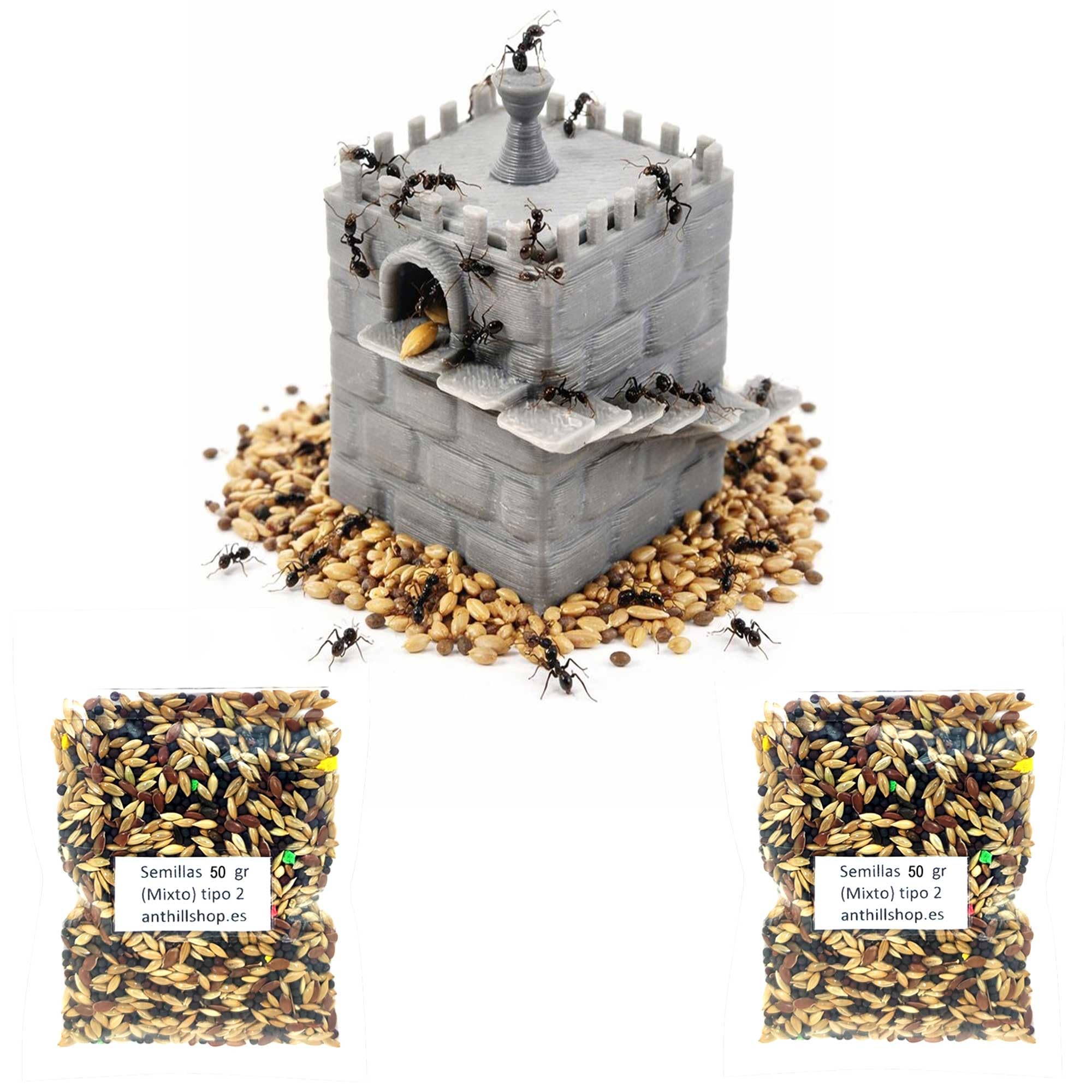 Ameisenfutter, 100 g, Auslöser für Samen, für Ameisen und Ameisen (mittelgroß, 37 x 37 x 50 mm)