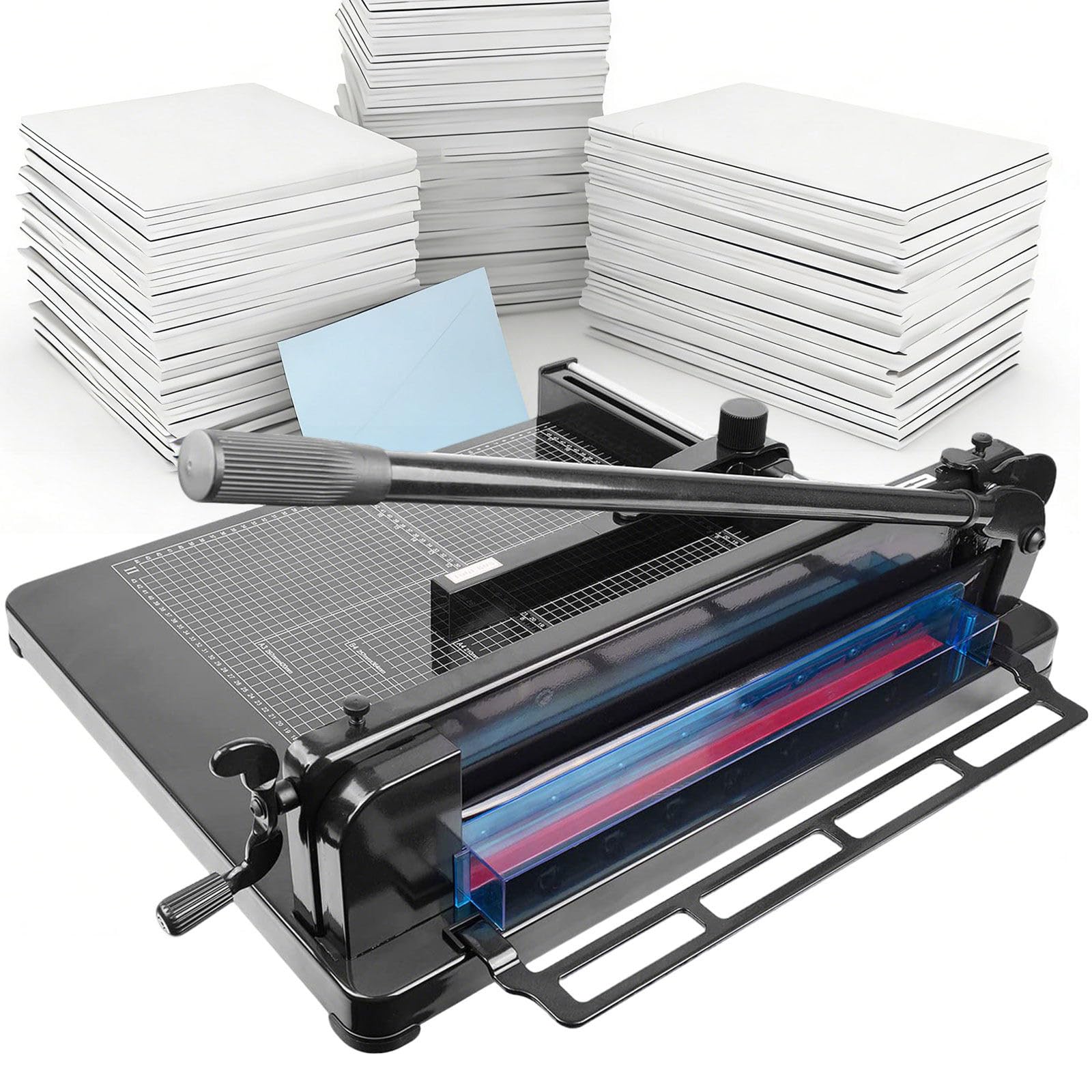 Taglierina a ghigliottina per Carta Resistente, 12/17 Pollici, Taglia 400 Fogli, Ideale per Ufficio, Scrapbooking, Cartone, Foto e creazione di Etichette.