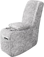 Vista 36 de Fundas para sillas reclinables con aspecto de cuero, funda elástica de 4 piezas, funda suave para silla reclinable, protector de muebles lavable