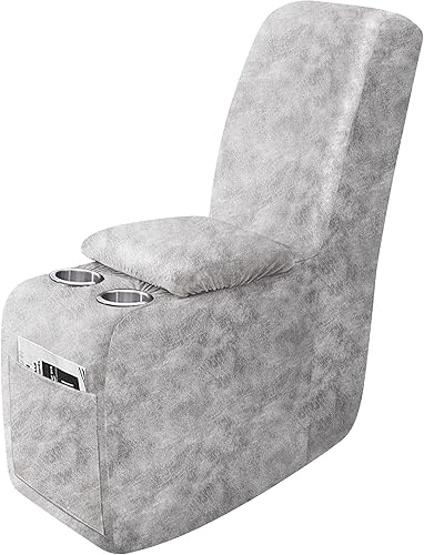 Miniatura 36 de Fundas para sillas reclinables con aspecto de cuero, funda elástica de 4 piezas, funda suave para silla reclinable, protector de muebles lavable