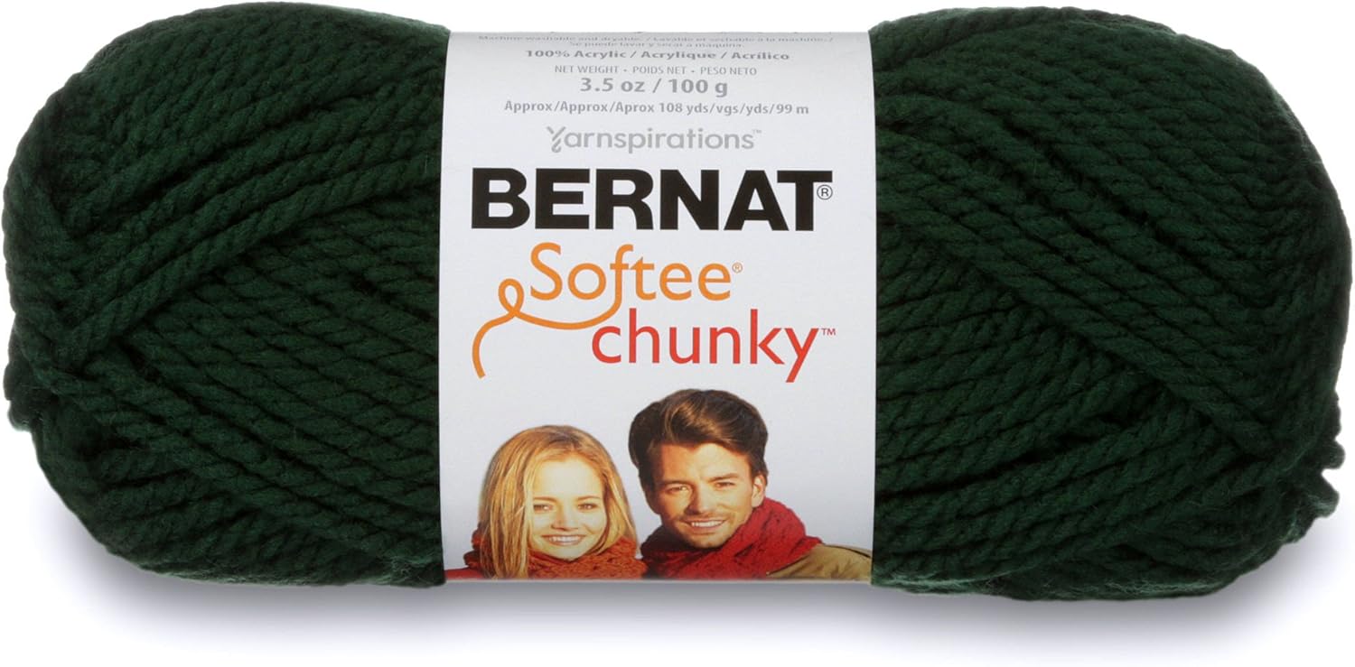 Bernat Softee Chunky Yarn, 3.5 Oz, Gauge 6 Super Bulky, Wine
