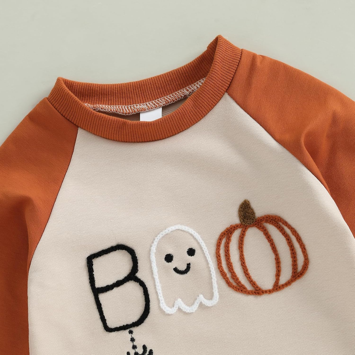 Newborn Infant Baby Boy Girl Halloween Outfit Boo Embroidery Romper Long Sleeve Jumpsuit Bodysuit Cute Fall Clothes - Image 6