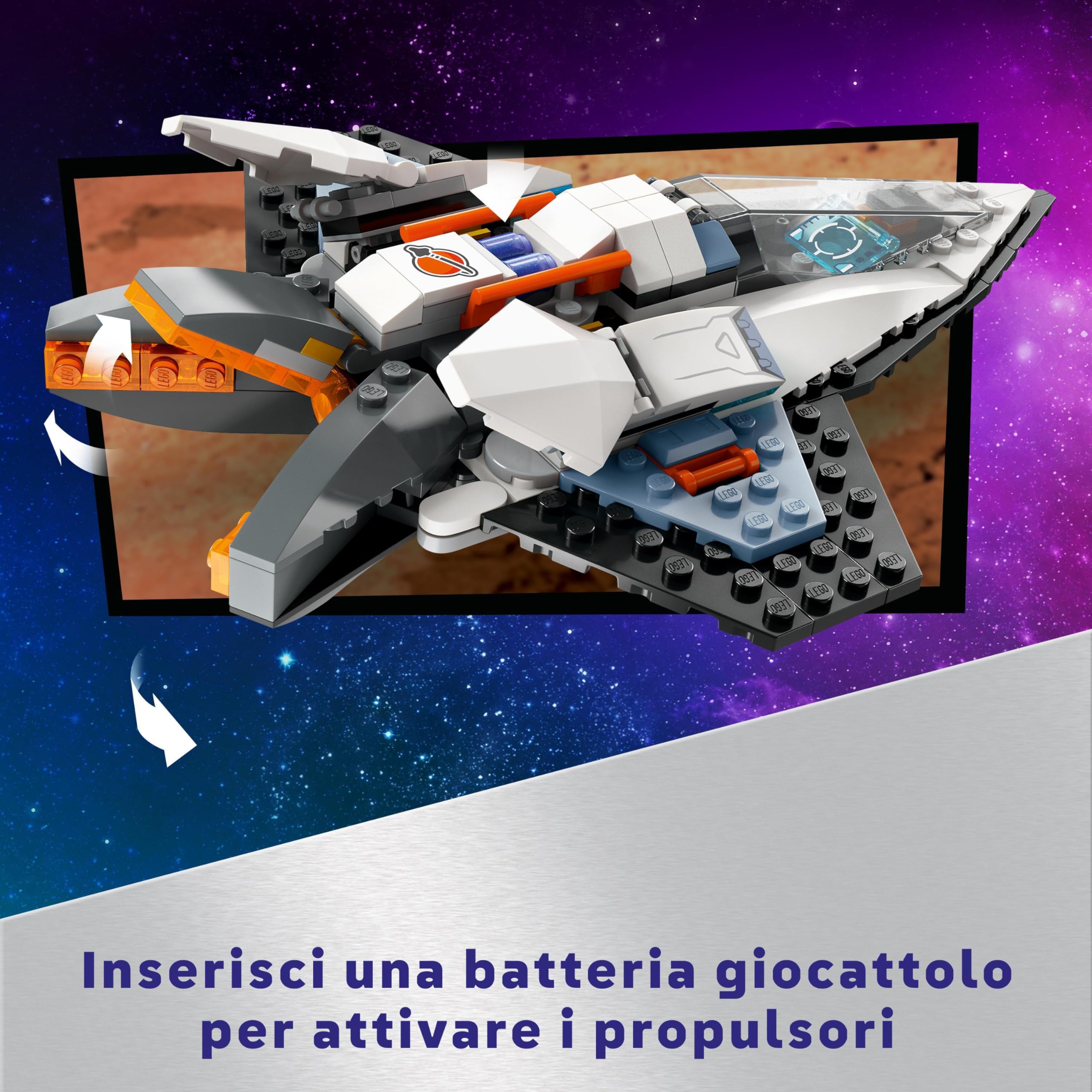 LEGO City Astronave Interstellare Giocattolo, Giochi Spaziali per Bambini e Bambine da 6 Anni in su con Navicella da Costruire, Minifigure dell'Astronauta e Drone Robot Gicoattolo 60430