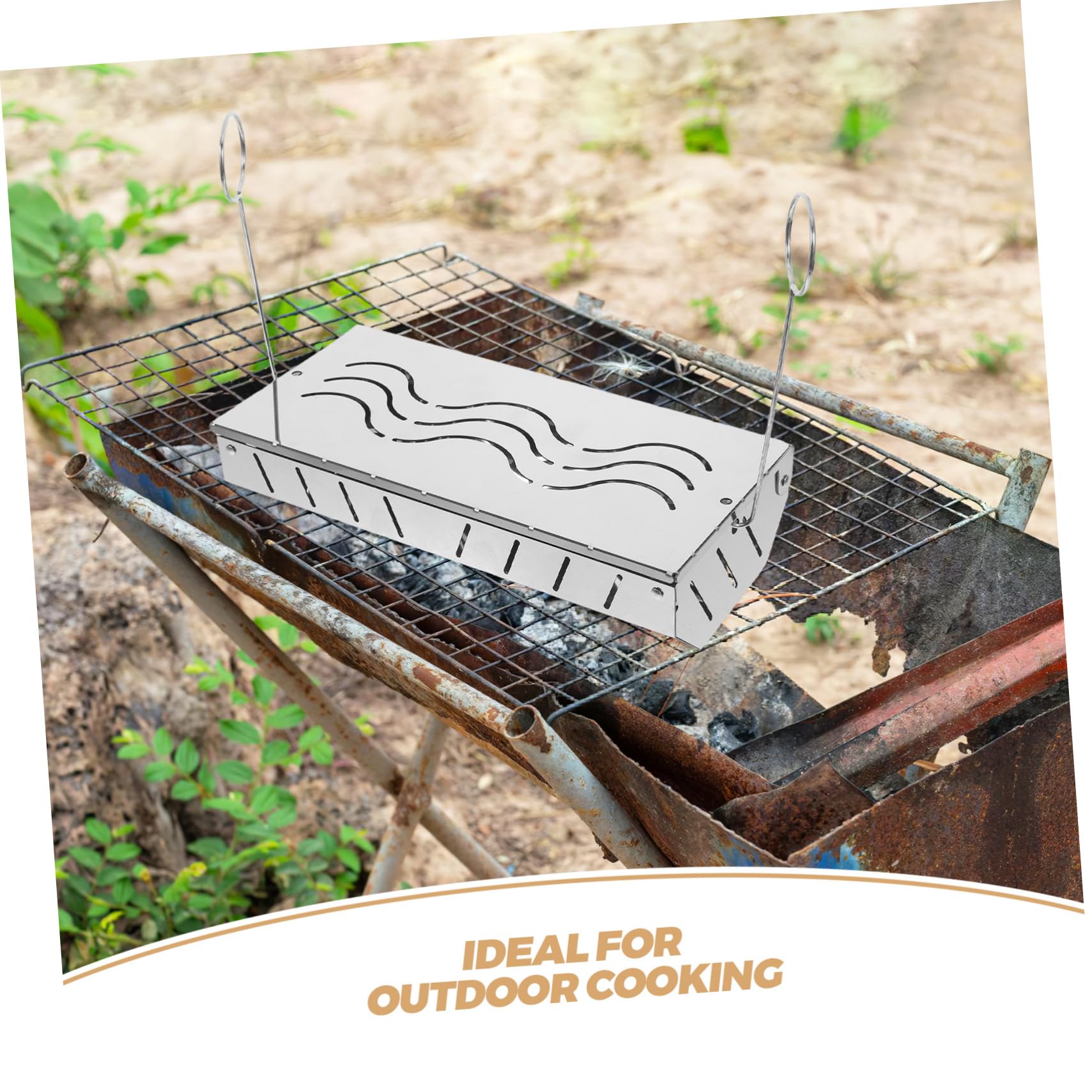Scatola per Affumicatura Bbq in Acciaio Inox 1 Pz Bianca