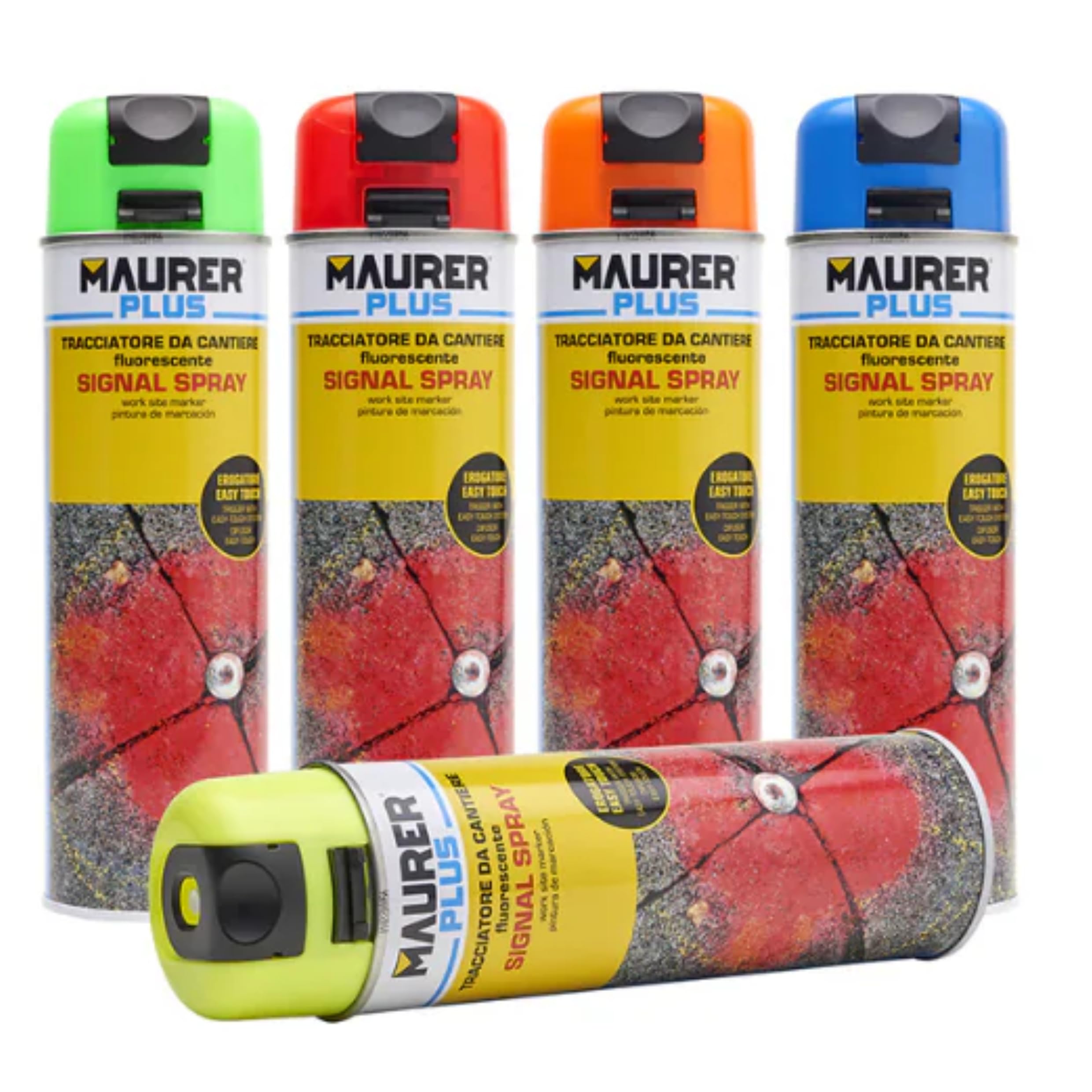 Tracciatore Spray per Cantiere Fluorescente Vernice per Marcatura Resistente 500 ML Disponibile in Varie Colorazione (Blu)