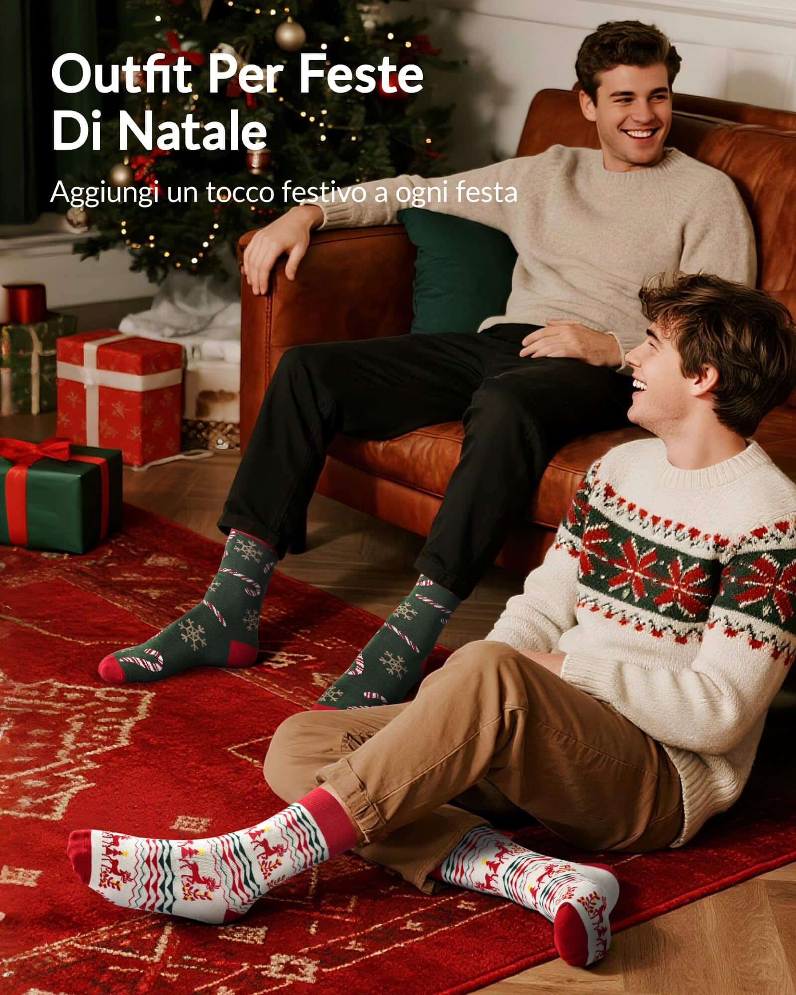 Moyel 12 paia Calendario Avvento Calzini Uomo 43-46 Regalini per Calendario Avvento 2025 Idee Calendario dell'avvento Uomo Advent Calendar 2025 per Lui Idee Regalo Natale Maschile